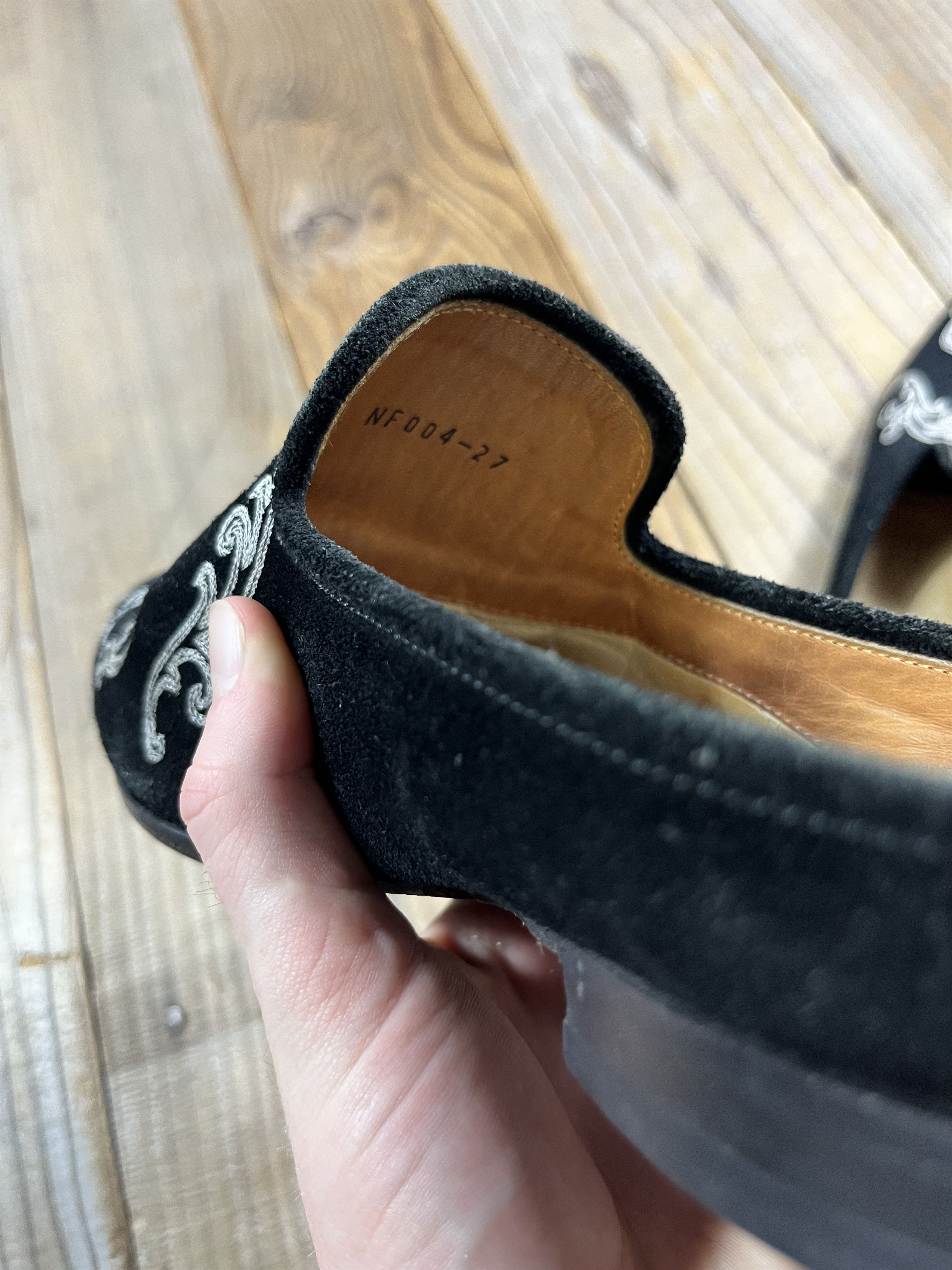 Number (N)ine AW09 'A Closed Feeling' Runway Velvet Jeweled Slippers Size US 9 / EU 42 - 8 Thumbnail