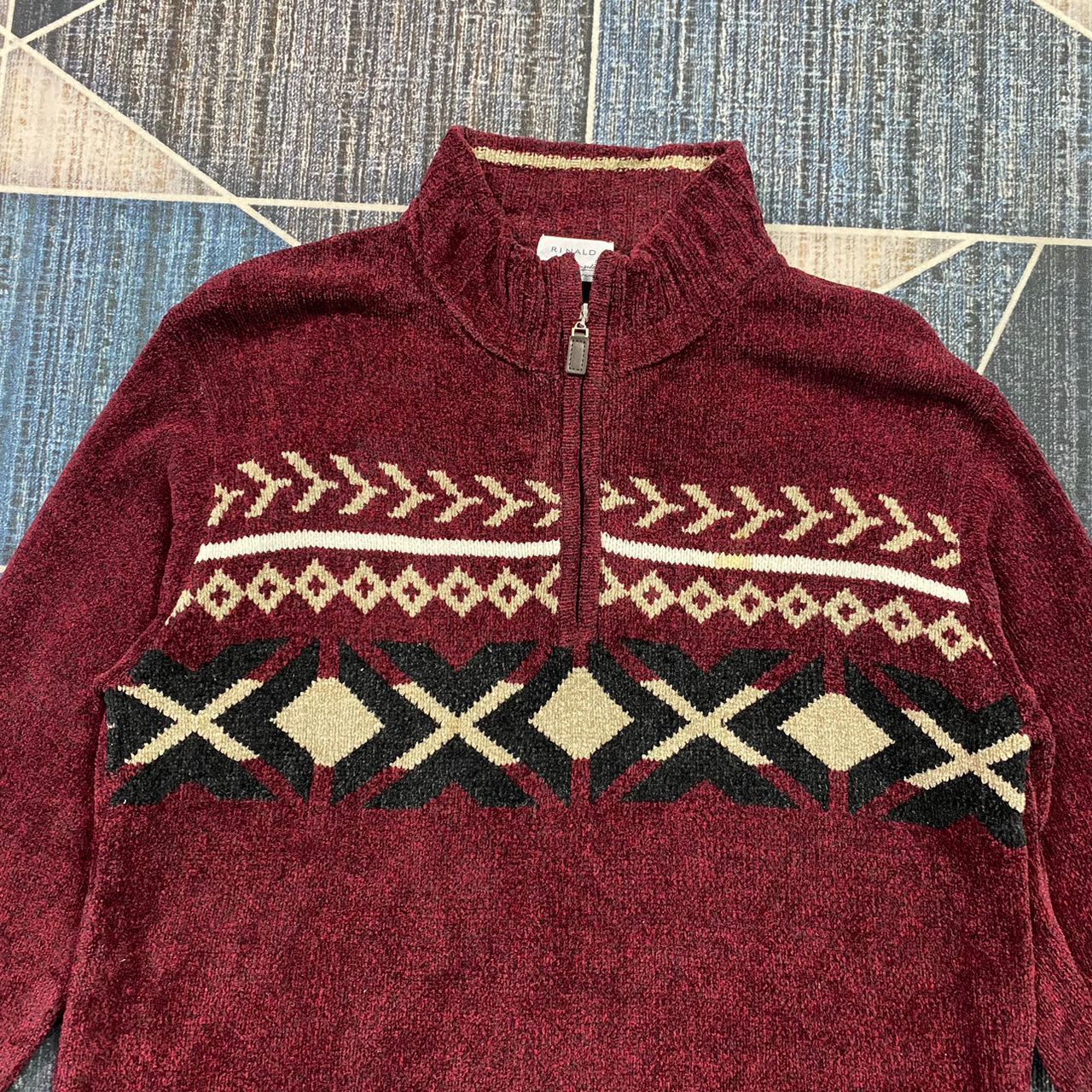 Japanese Brand RINALD HALF ZIP KNIT SWEATER PULLOVER Size US M / EU 48-50 / 2 - 4 Thumbnail