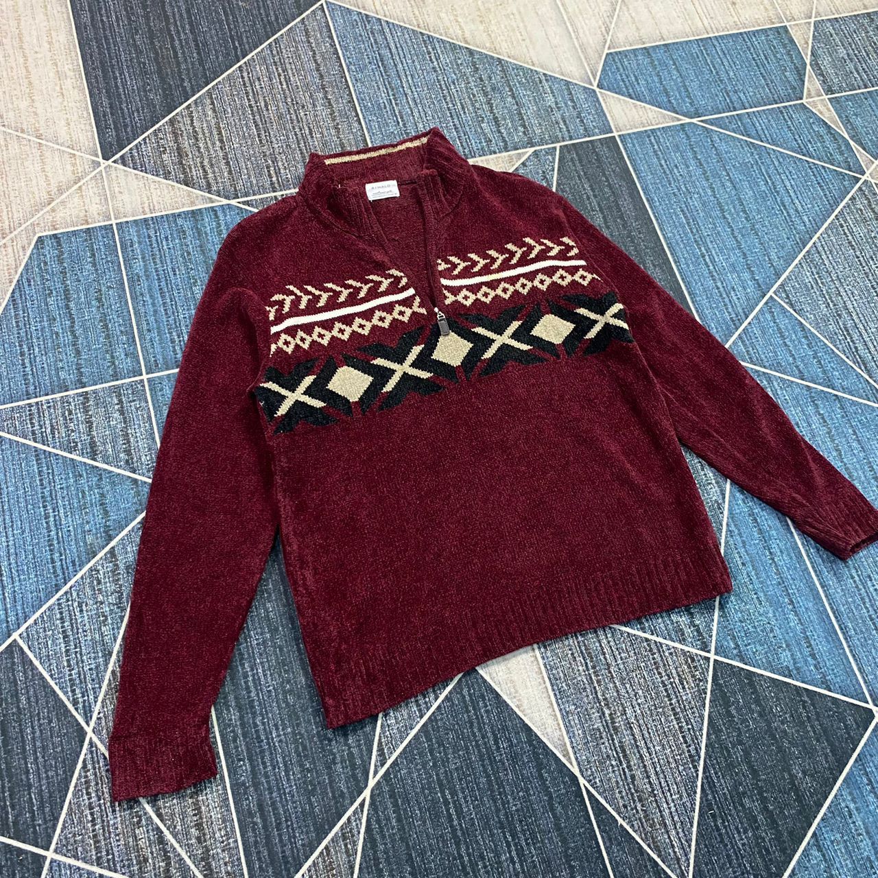 Japanese Brand RINALD HALF ZIP KNIT SWEATER PULLOVER Size US M / EU 48-50 / 2 - 1 Thumbnail