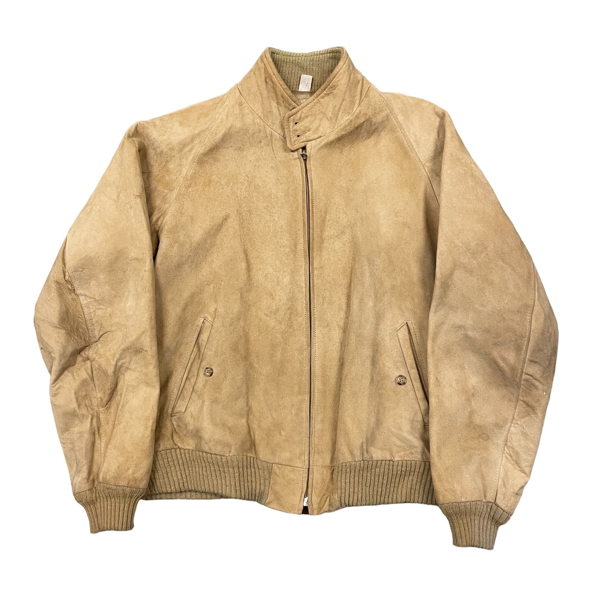Vintage 70s/80s Vtg Broadmoor Mens Shop Beige Suede Zip Up Leather J Size US L / EU 52-54 / 3 - 2 Preview