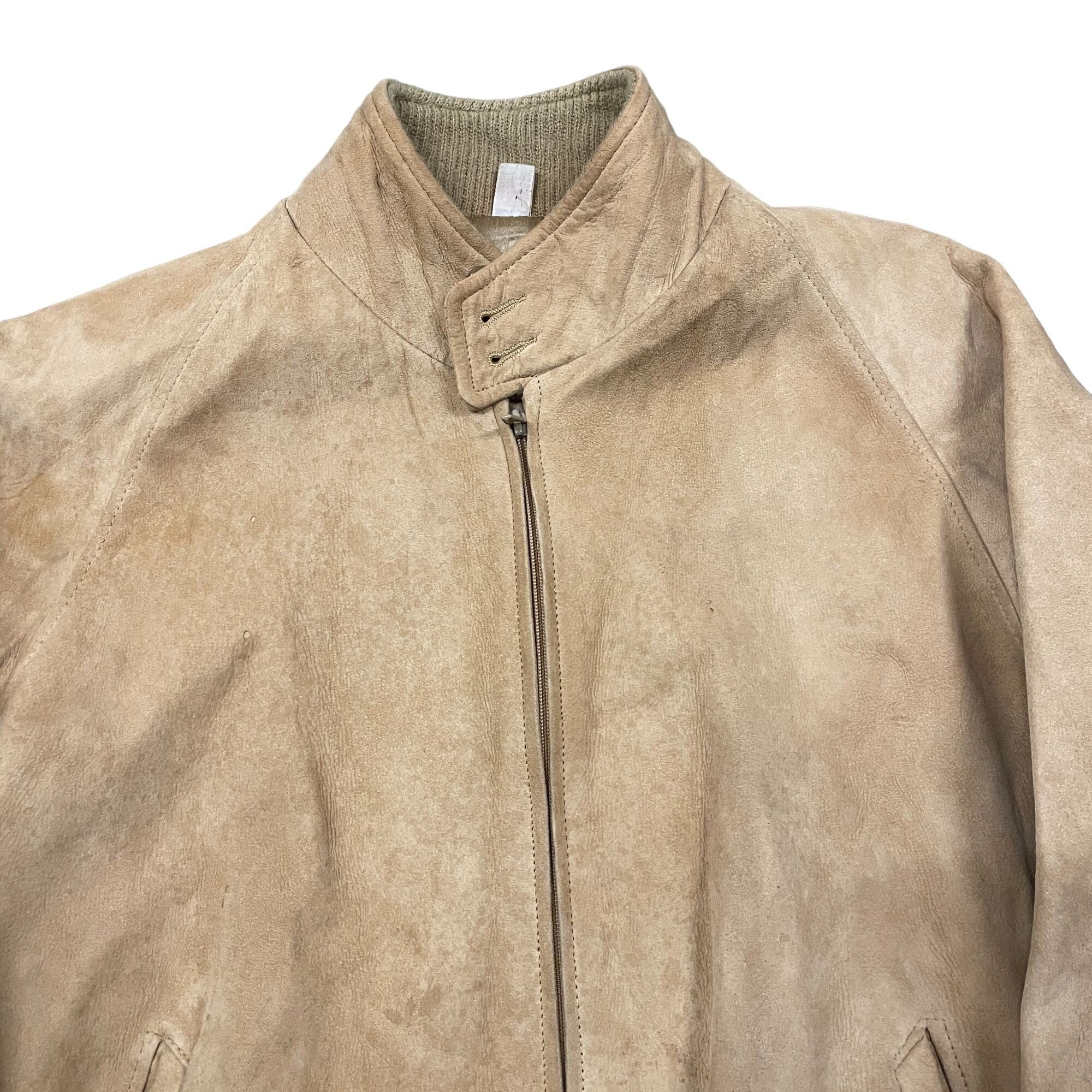 Vintage 70s/80s Vtg Broadmoor Mens Shop Beige Suede Zip Up Leather J Size US L / EU 52-54 / 3 - 3 Thumbnail
