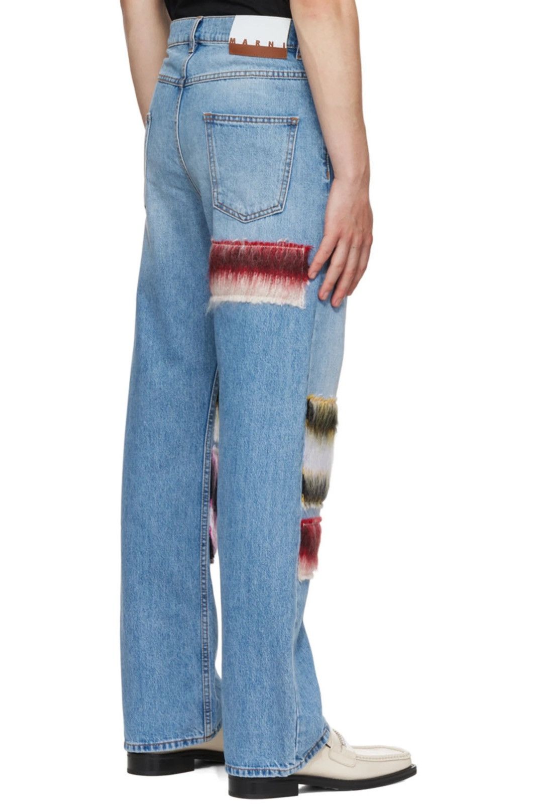 Marni NEW 28 Blue Mohair Patch Cropped Jeans Marni Fuzzy Regular Size US 28 / EU 44 - 4 Thumbnail