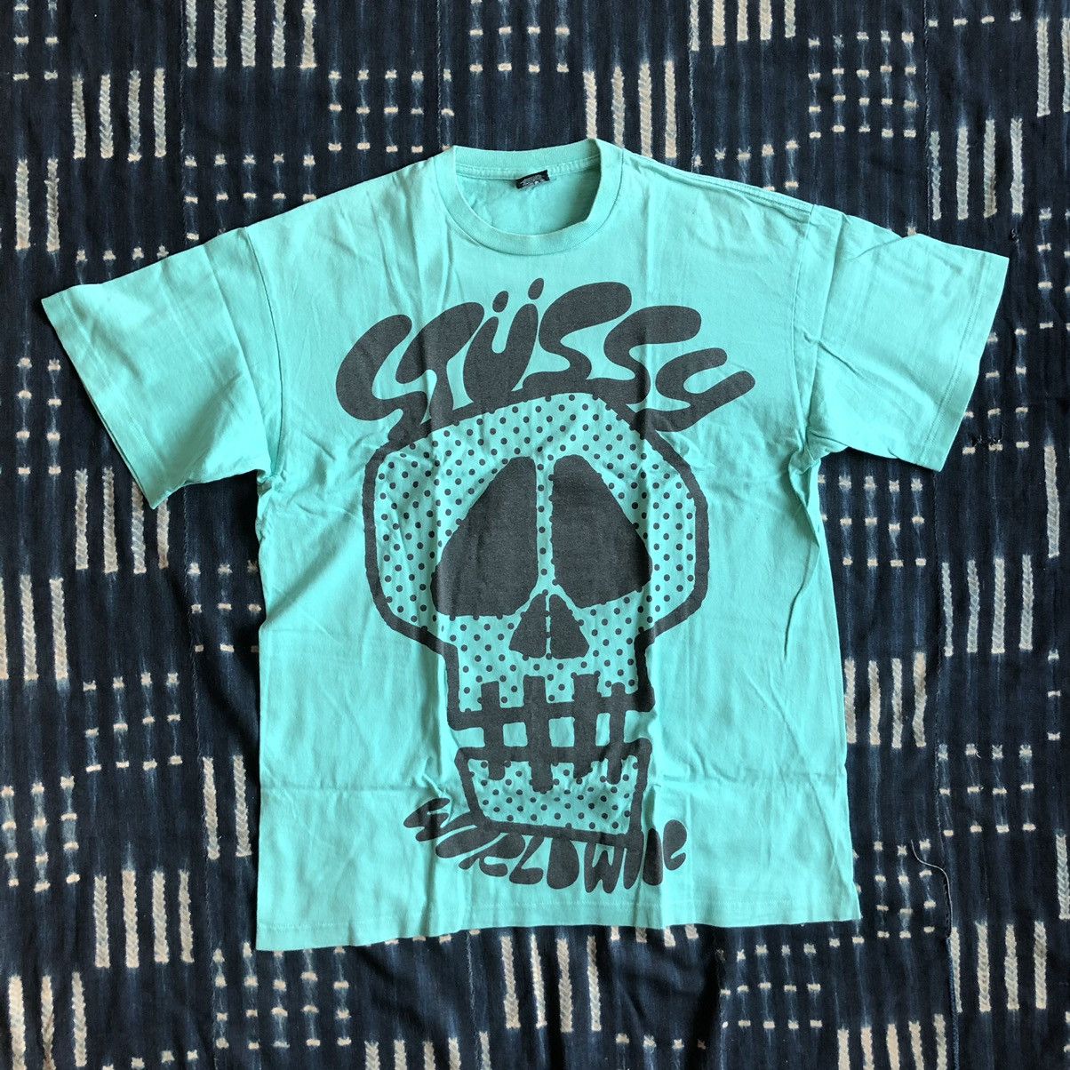 【90’s ARCHIVE】OLD STUSSY SKULL TEE Stussy Old Skull Tribe Worldwide NY Chapter Skull Black T