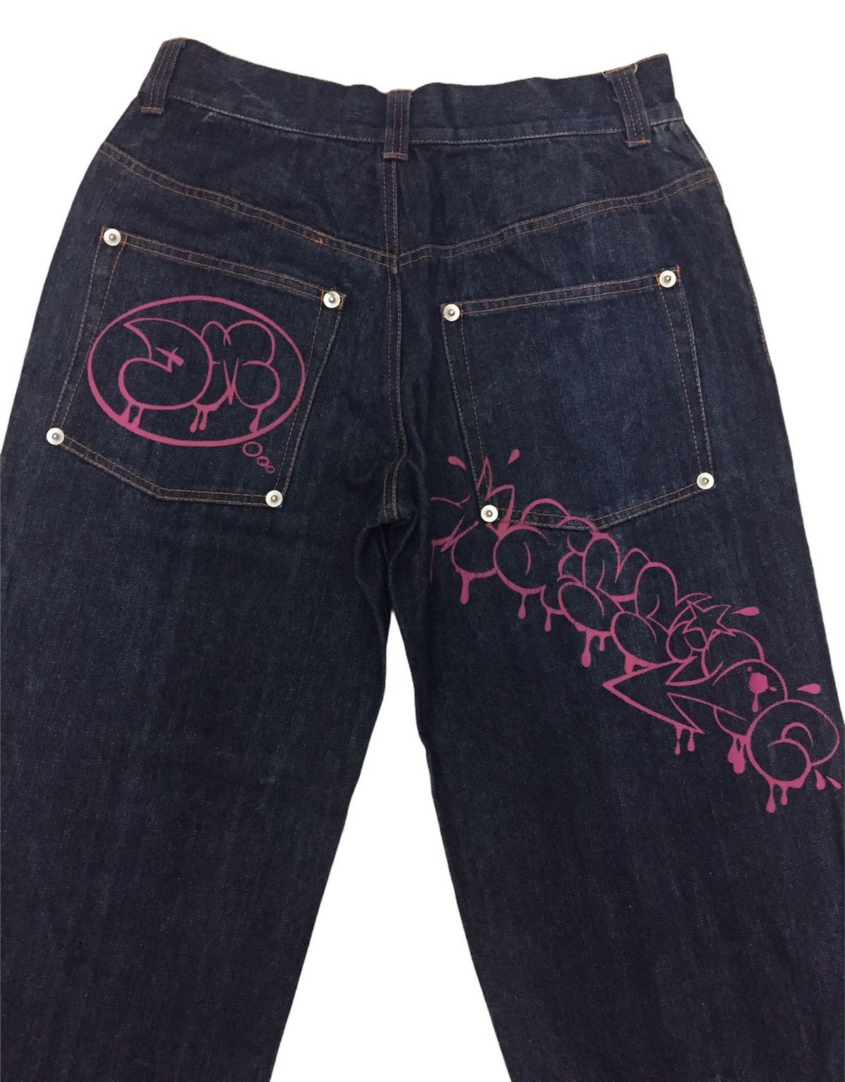 Japanese Brand Octopus Army Painted Streetwear Denim Size US 31 - 4 Thumbnail