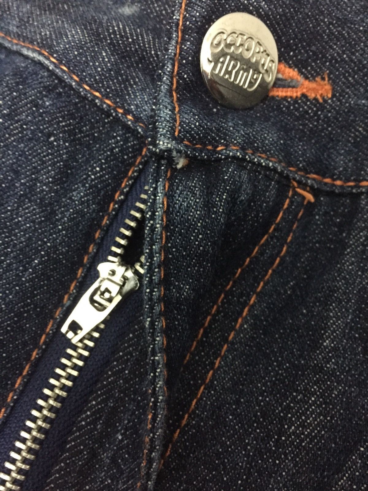 Japanese Brand Octopus Army Painted Streetwear Denim Size US 31 - 6 Thumbnail