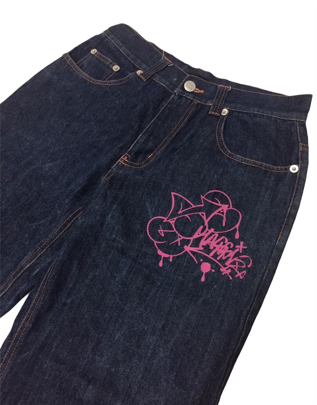 Japanese Brand Octopus Army Painted Streetwear Denim Size US 31 - 2 Thumbnail