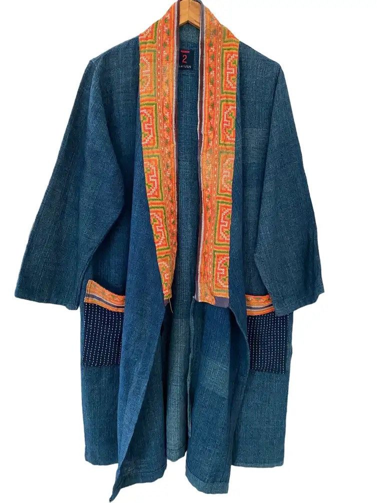 45rpm × Japanese Brand × Kapital 🇯🇵 45rpm Pachwork Dyen Kimono Japan Indigo Kapital Size US L / EU 52-54 / 3 - 1 Thumbnail