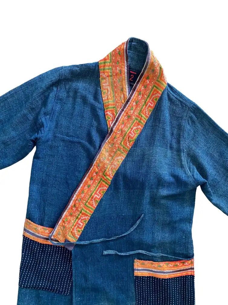 45rpm × Japanese Brand × Kapital 🇯🇵 45rpm Pachwork Dyen Kimono Japan Indigo Kapital Size US L / EU 52-54 / 3 - 5 Thumbnail