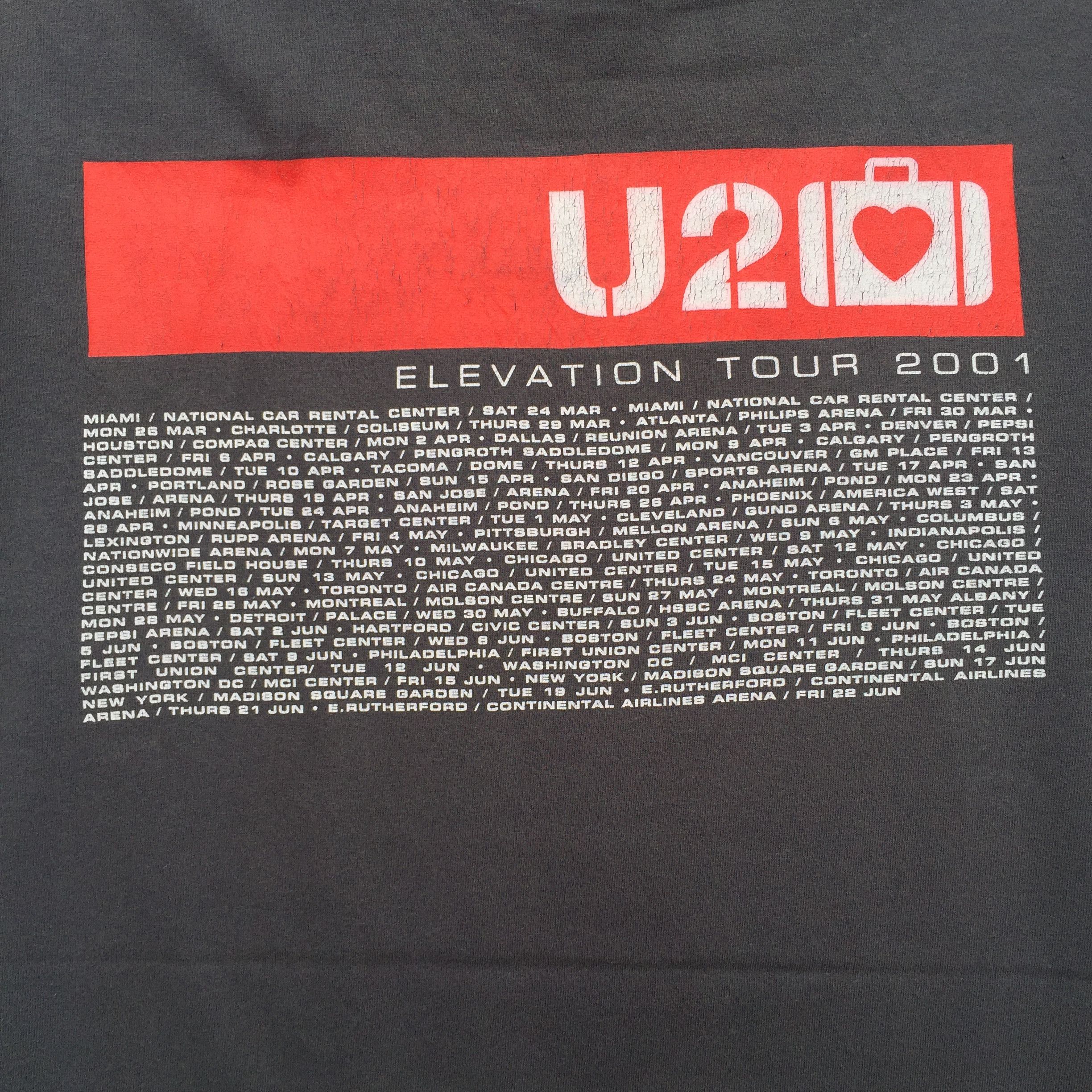 Band Tees × Vintage Vintage 2001 U2 Elevation Tour Band T-Shirt | M Size US M / EU 48-50 / 2 - 8 Thumbnail