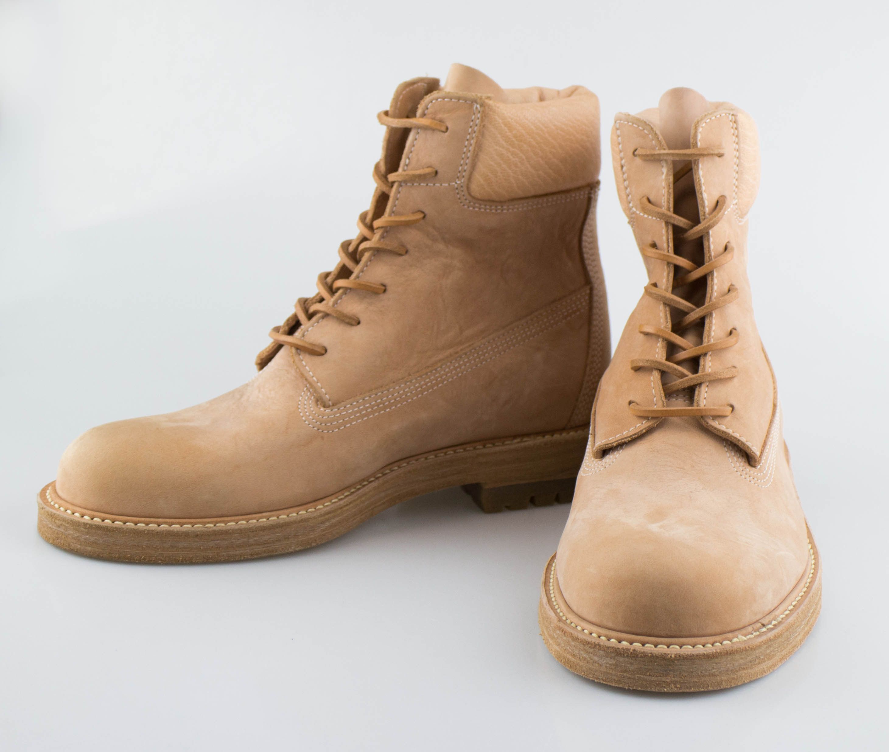 Hender Scheme MIP-14 'Timberland' Beige Leather Boots | Grailed