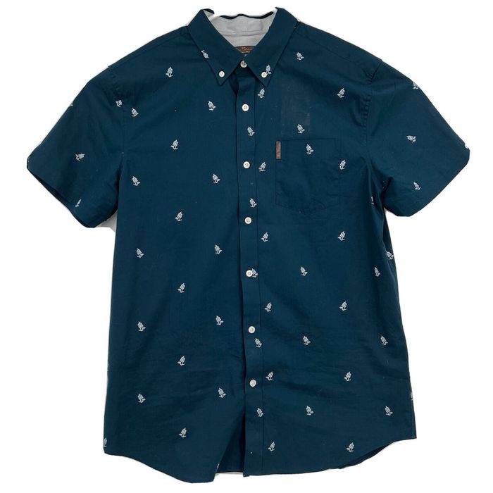 Ben Sherman Ben Sherman Short Sleeve Button Down Shirt Mens Large Palm ...