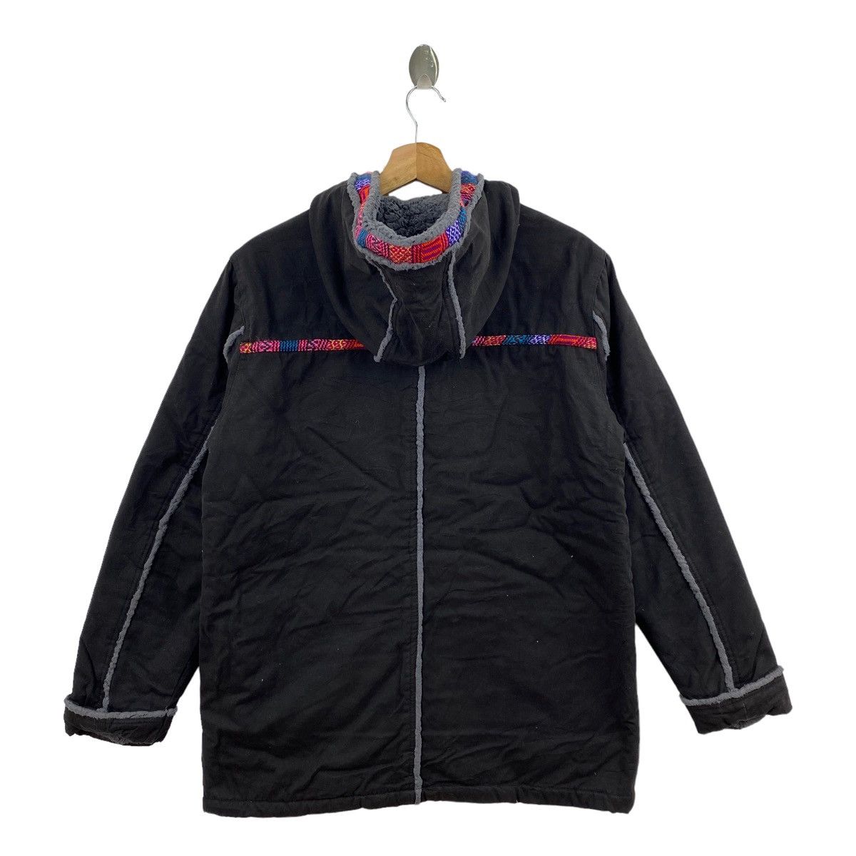 Vintage TITICACA Japan Brand Navajo Aztec Native Edge Hooded Parka Size L / US 10 / IT 46 - 8 Thumbnail