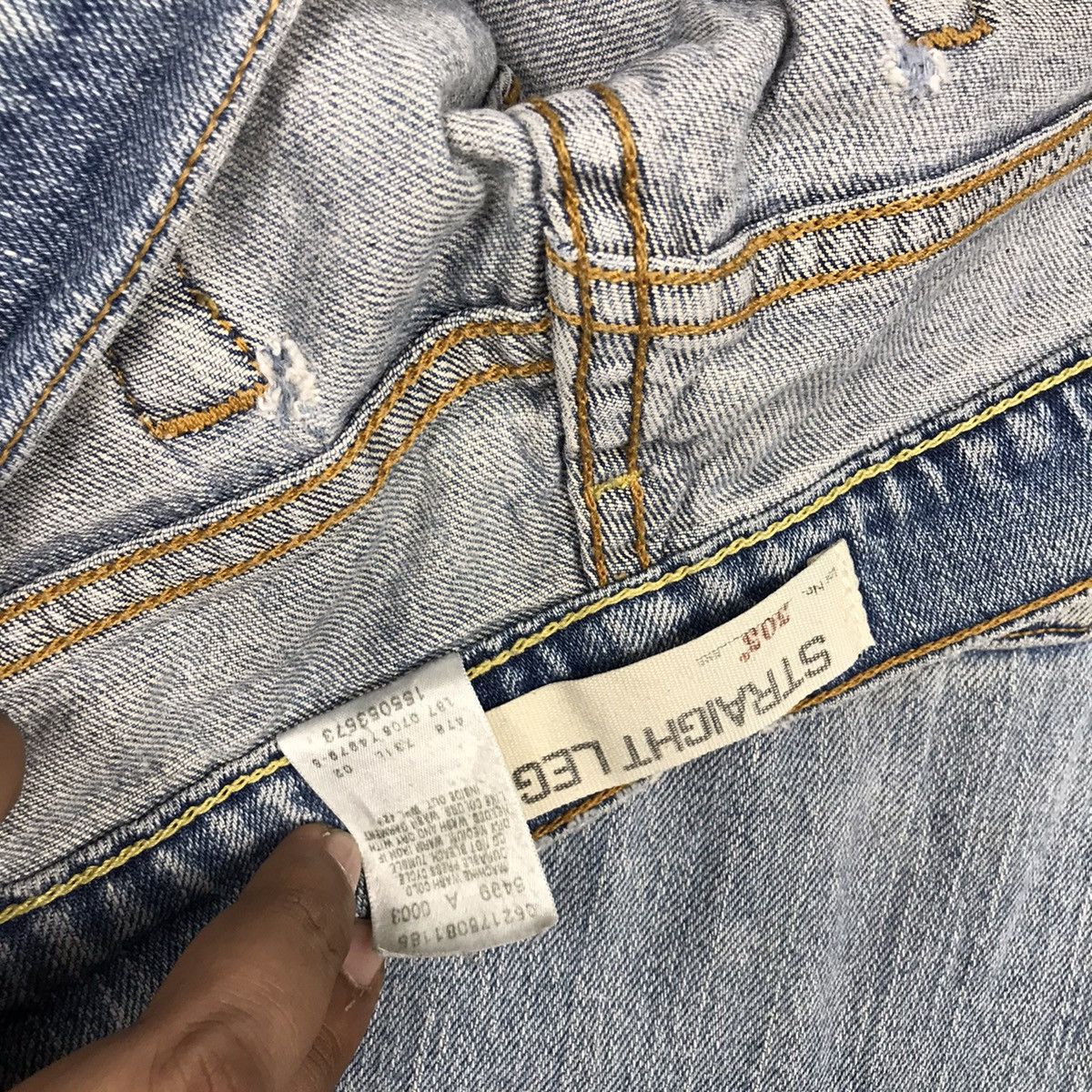 Levi's × Vintage Vintage Levis 505 Baggy Straight Leg Light Wash Denim Jeans Size 34" / US 12 / IT 48 - 13 Thumbnail