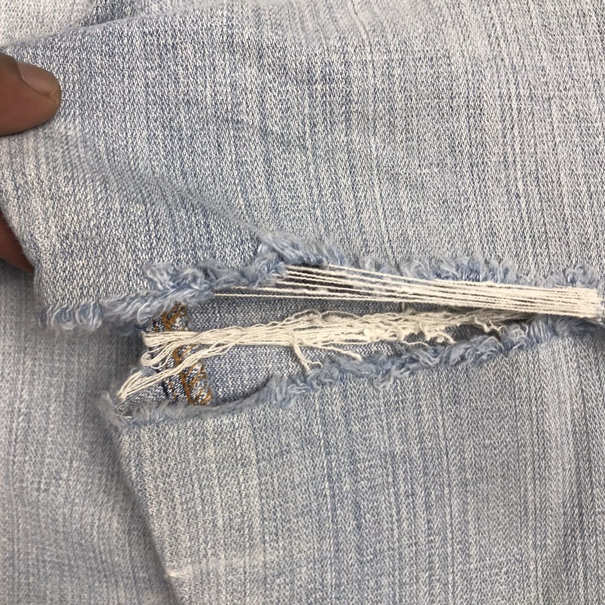 Levi's × Vintage Vintage Levis 525 Baggy Distressed Design Denim Jeans Size 33" - 5 Thumbnail