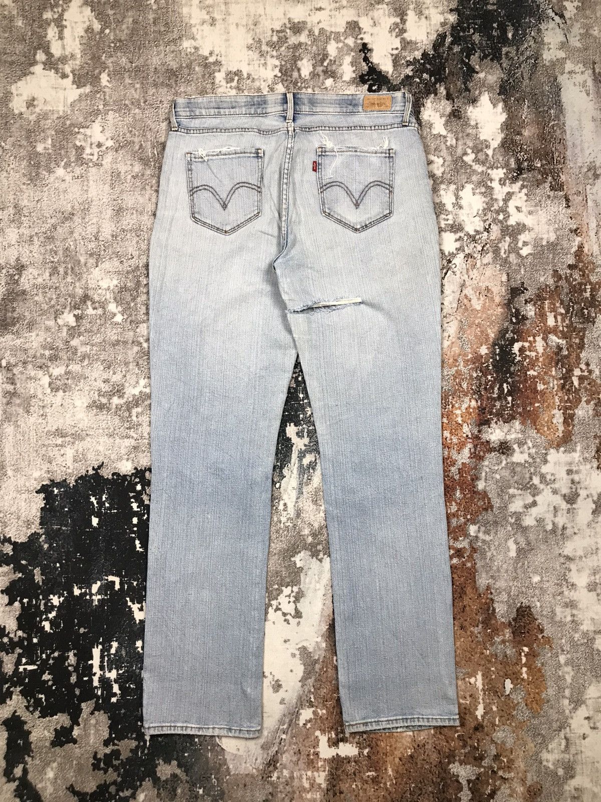 Levi's × Vintage Vintage Levis 525 Baggy Distressed Design Denim Jeans Size 33" - 1 Thumbnail