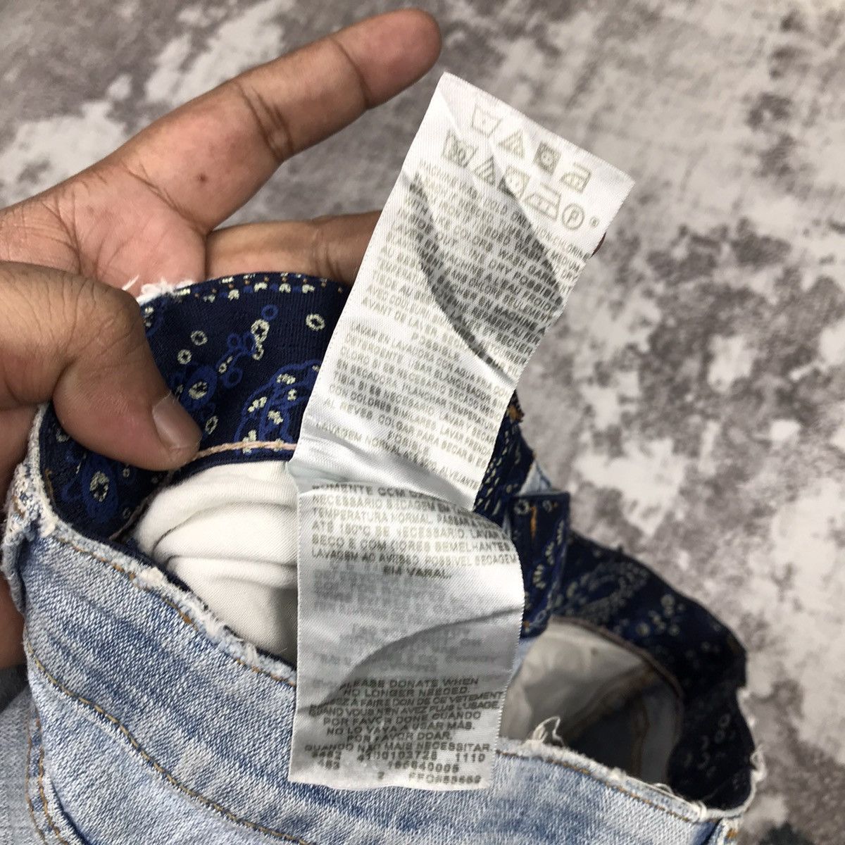 Levi's × Vintage Vintage Levis 525 Baggy Distressed Design Denim Jeans Size 33" - 16 Thumbnail