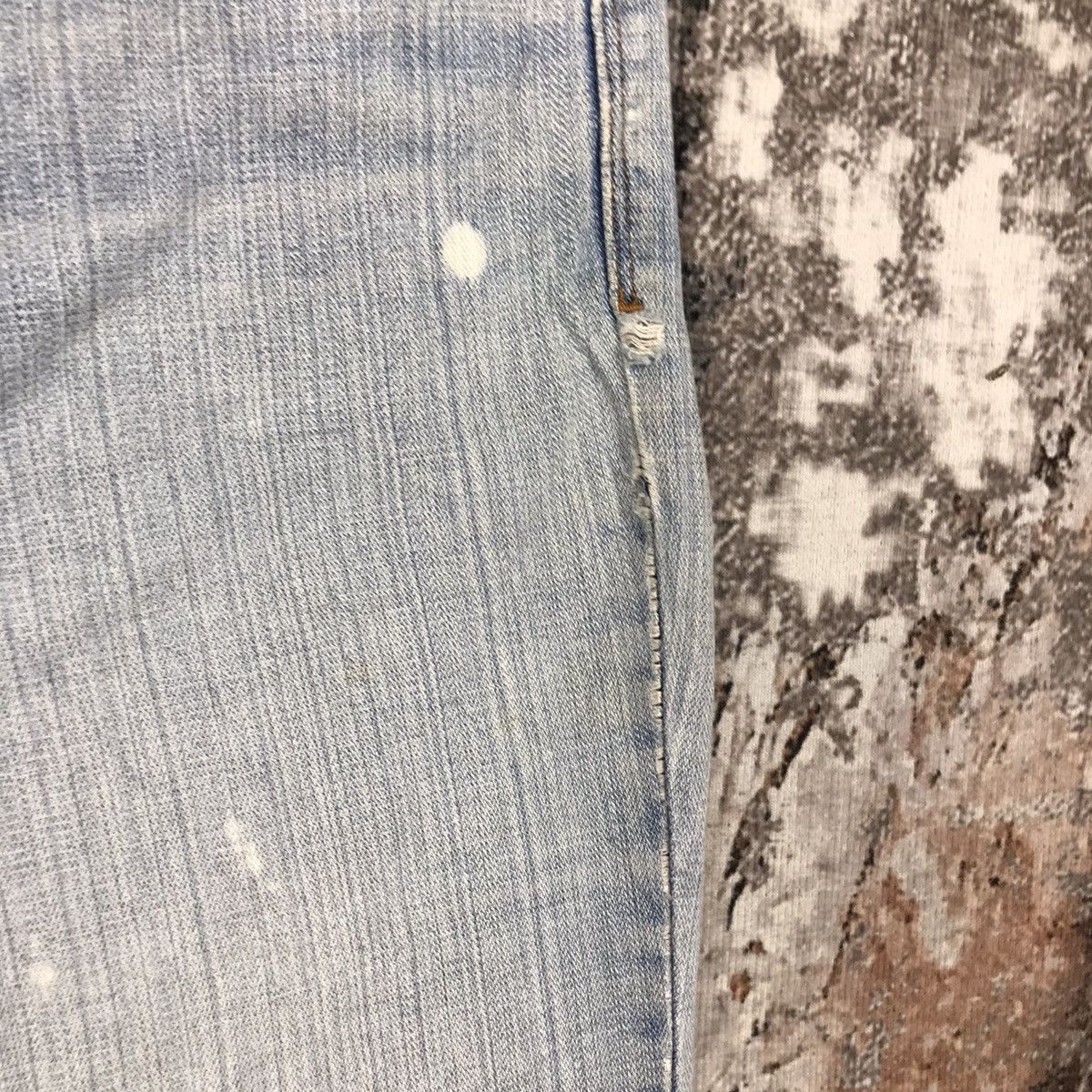 Levi's × Vintage Vintage Levis 525 Baggy Distressed Design Denim Jeans Size 33" - 13 Thumbnail