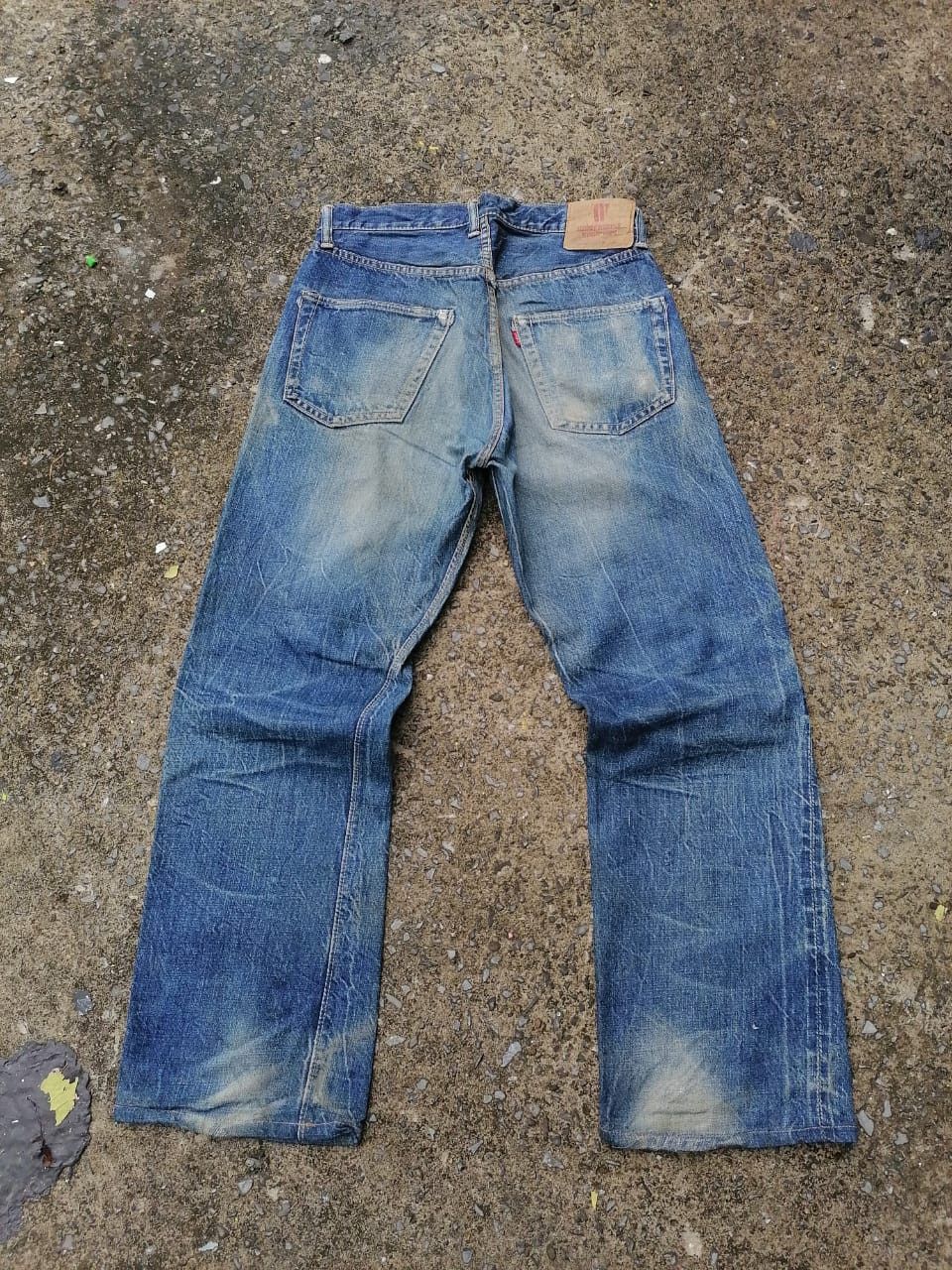 Vintage × Warehouse Warehouse Fly Button Selvedge Distressed Denim Jeans Size US 29 - 3 Thumbnail