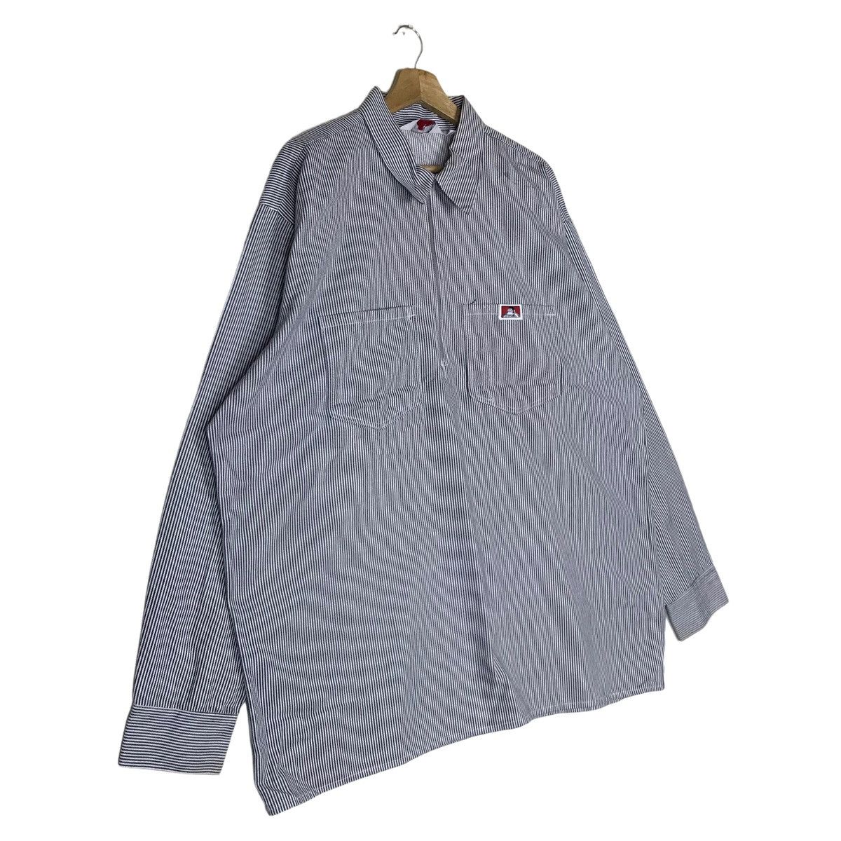 Ben Davis Vintage 90s BEN DAVIS Hickory Stripe Prisoner Pullover Size US XXL / EU 58 / 5 - 4 Thumbnail