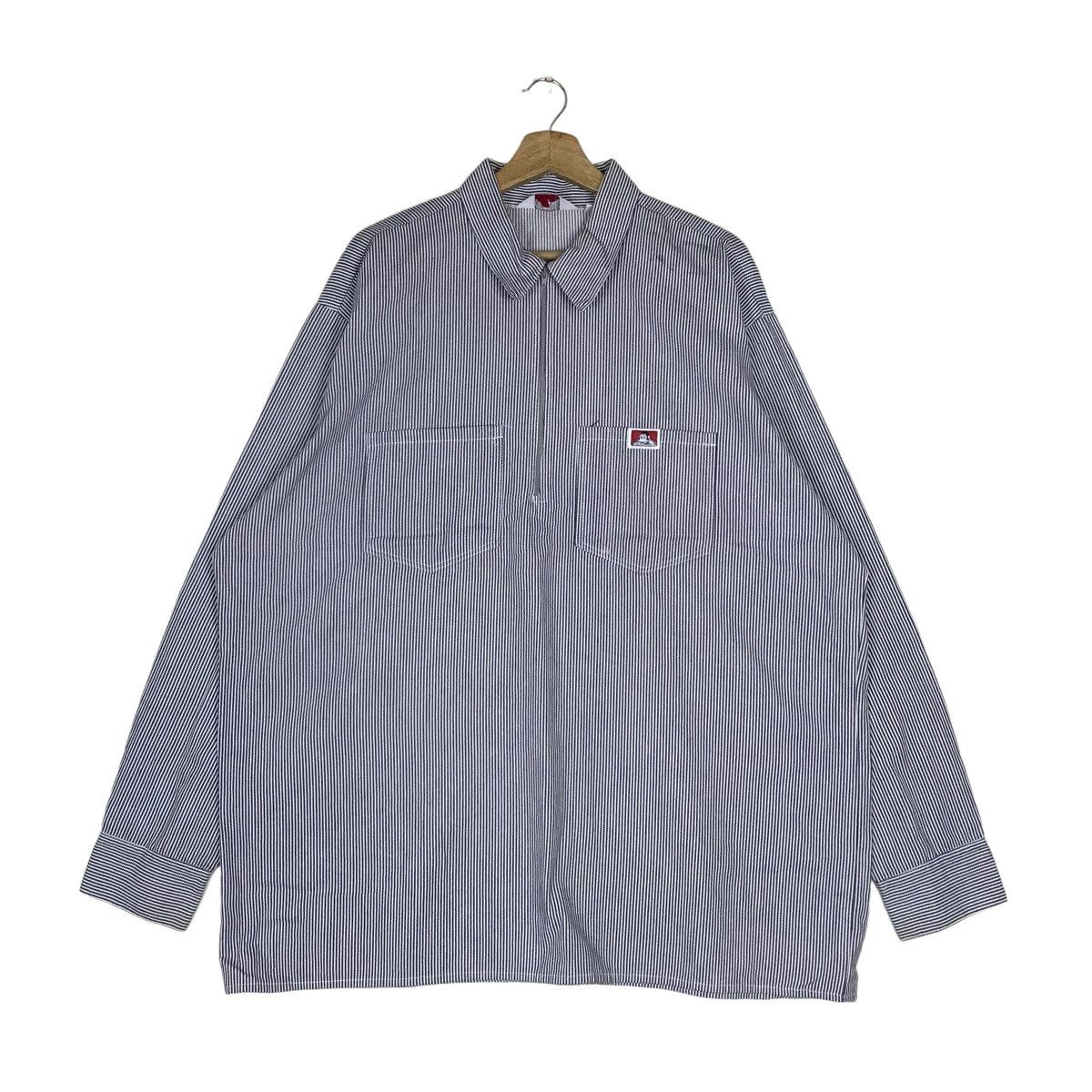 Ben Davis Vintage 90s BEN DAVIS Hickory Stripe Prisoner Pullover Size US XXL / EU 58 / 5 - 1 Thumbnail