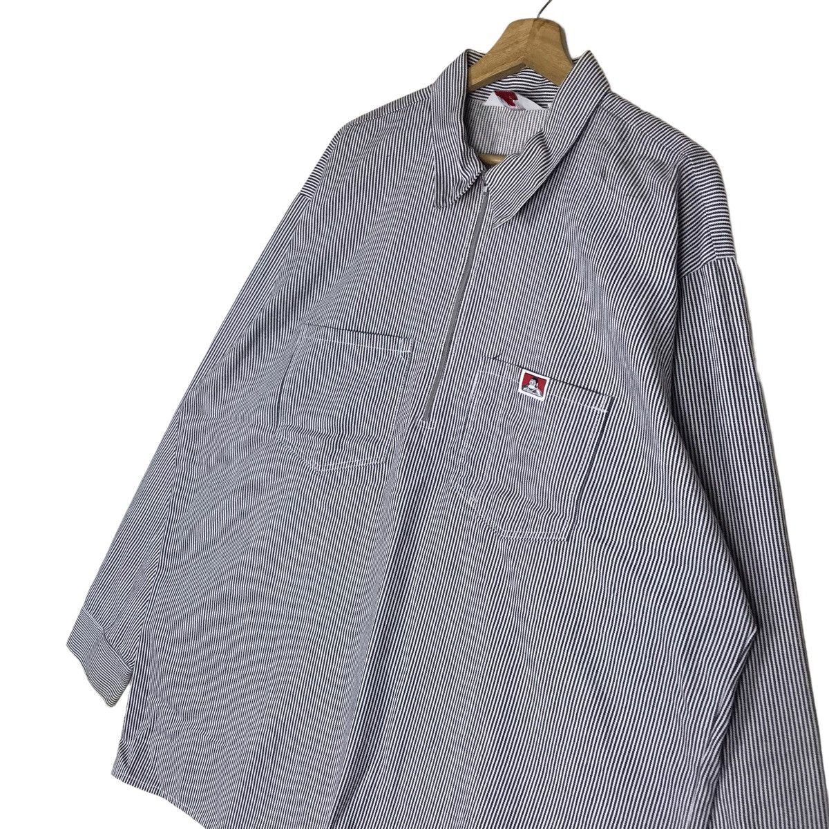 Ben Davis Vintage 90s BEN DAVIS Hickory Stripe Prisoner Pullover Size US XXL / EU 58 / 5 - 5 Thumbnail