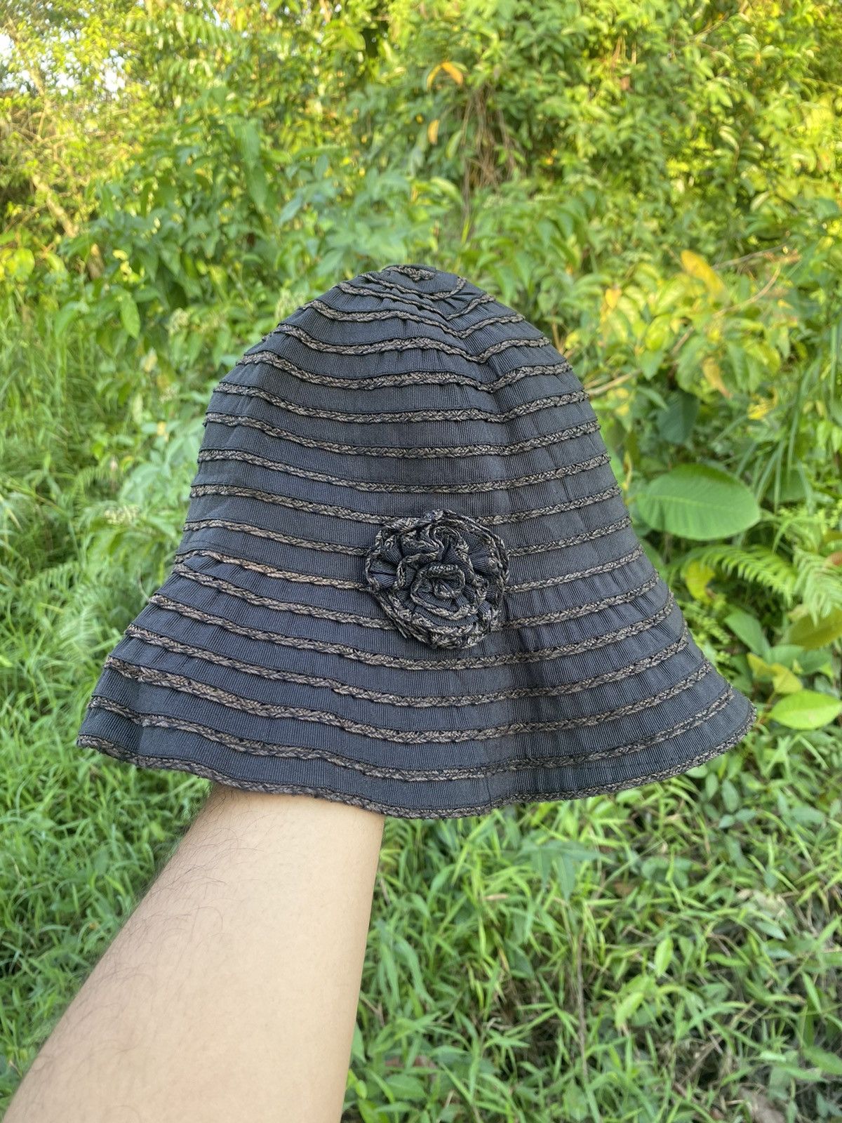Japanese Brand 💸BINDINGOFFER💸Y'saccs Yohji Yamamoto Buckethat Flower Black Size ONE SIZE - 1 Thumbnail