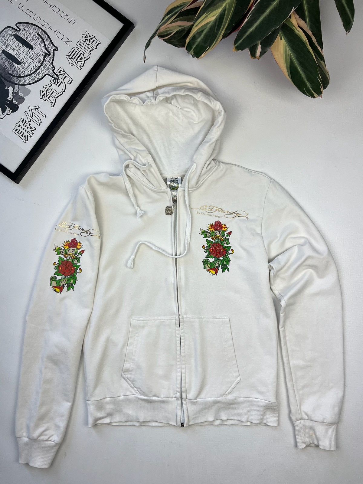 Christian Audigier × Ed Hardy × Vintage vintage Ed Hardy y2k zip hoodie Size ONE SIZE - 3 Thumbnail