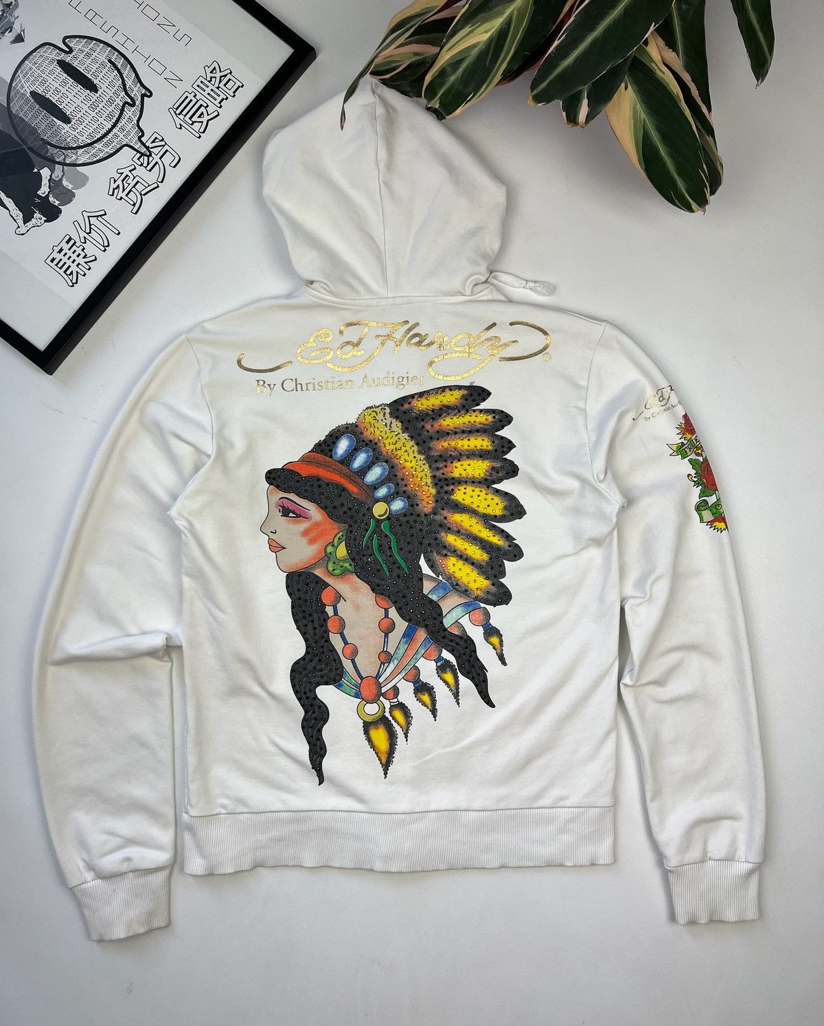 Christian Audigier × Ed Hardy × Vintage vintage Ed Hardy y2k zip hoodie Size ONE SIZE - 2 Thumbnail