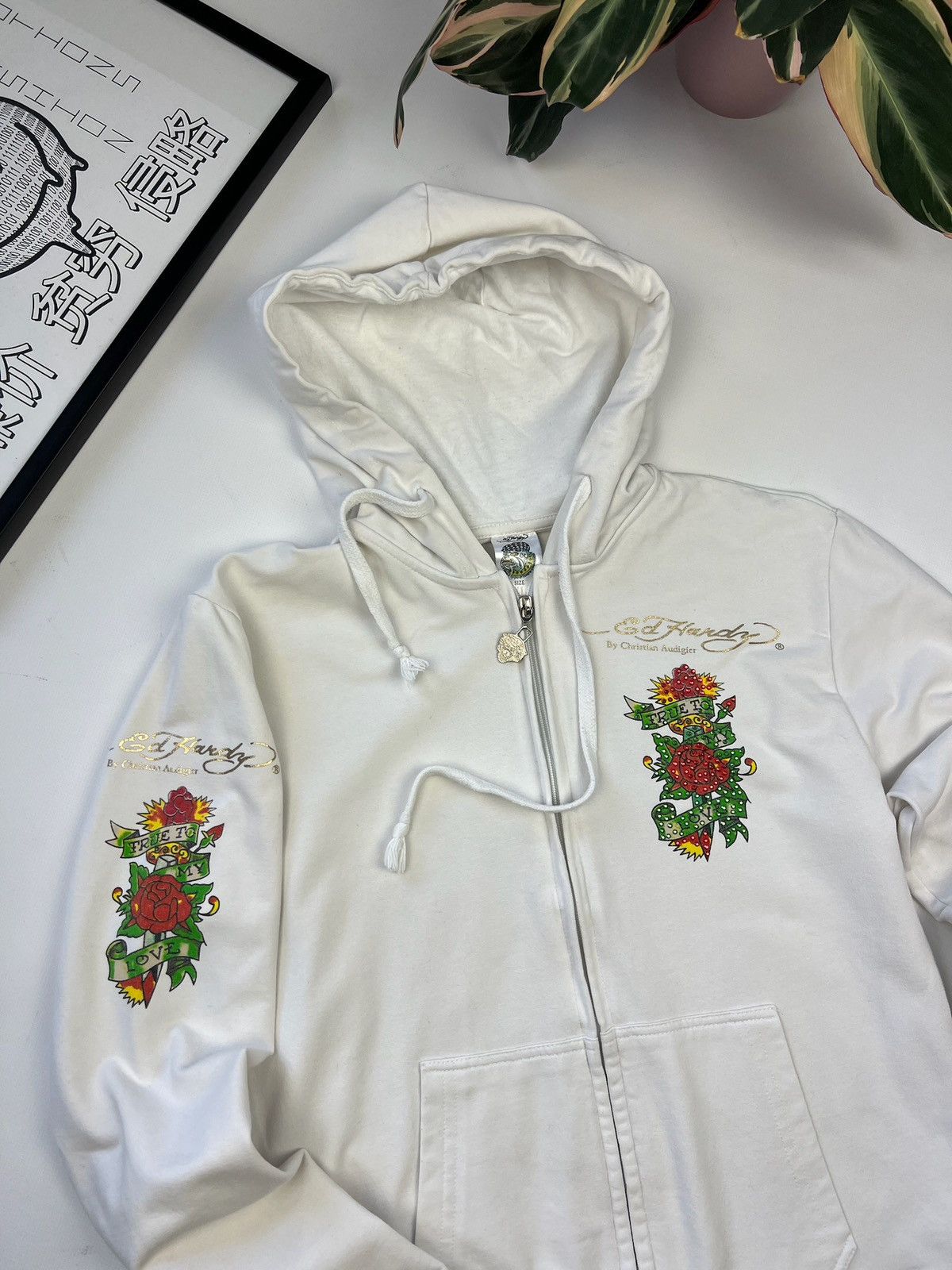 Christian Audigier × Ed Hardy × Vintage vintage Ed Hardy y2k zip hoodie Size ONE SIZE - 5 Thumbnail