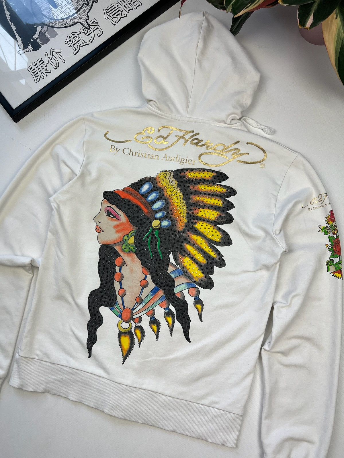 Christian Audigier × Ed Hardy × Vintage vintage Ed Hardy y2k zip hoodie Size ONE SIZE - 1 Thumbnail