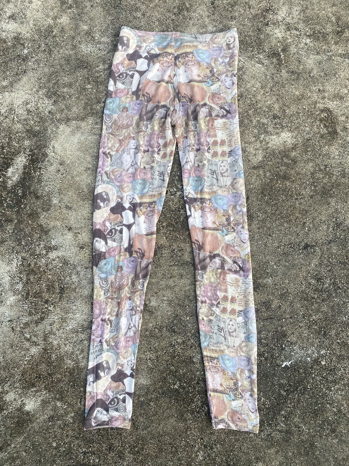 Hysteric Glamour 💸BINDINGOFFER💸Hystric Courtney LoveHole Leggings Kurt Cobain Size 29" - 2 Thumbnail