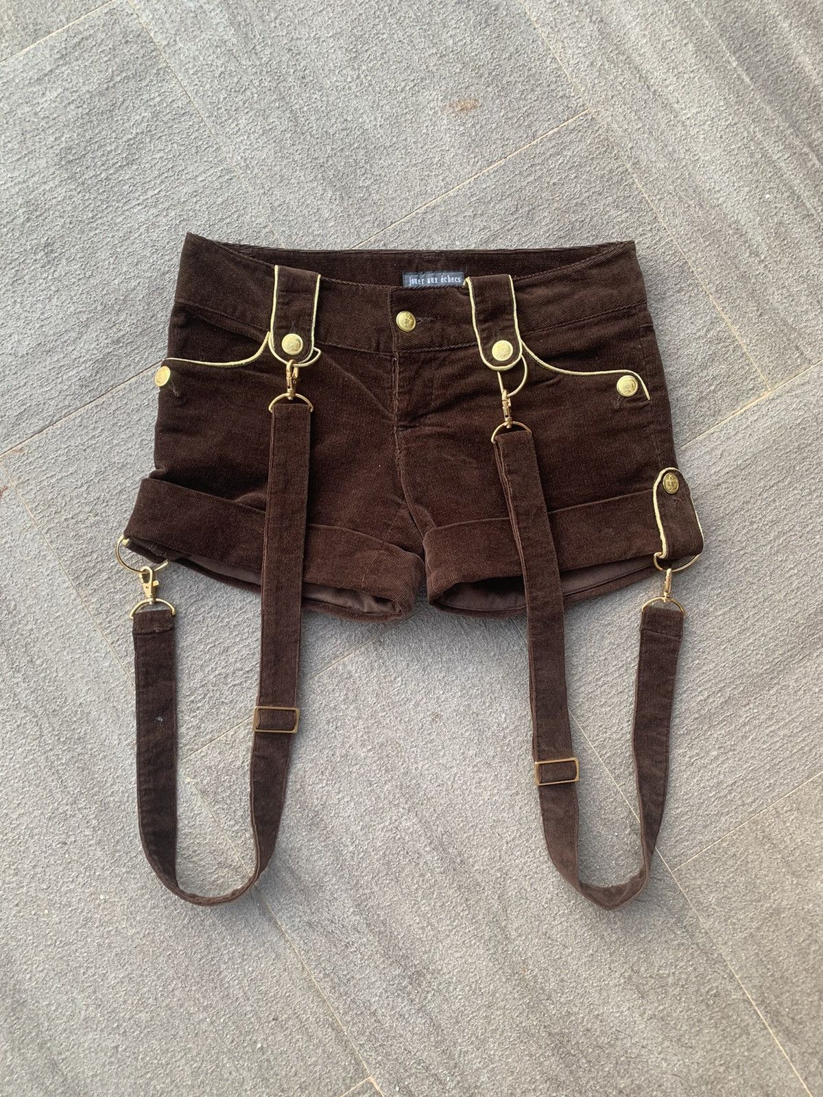 Other Jouer Aux Echecs Corduroy Short Pants Size 30" / US 8 / IT 44 - 1 Thumbnail