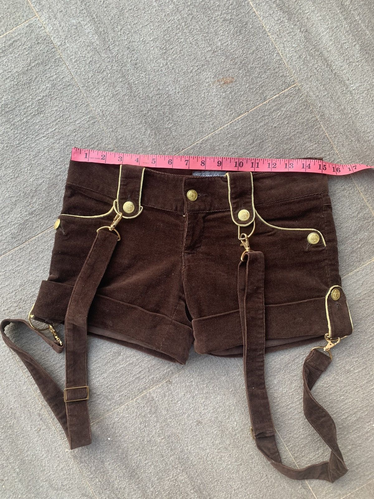 Other Jouer Aux Echecs Corduroy Short Pants Size 30" / US 8 / IT 44 - 3 Thumbnail
