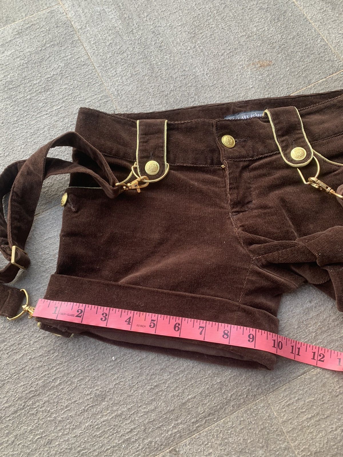 Other Jouer Aux Echecs Corduroy Short Pants Size 30" / US 8 / IT 44 - 4 Thumbnail