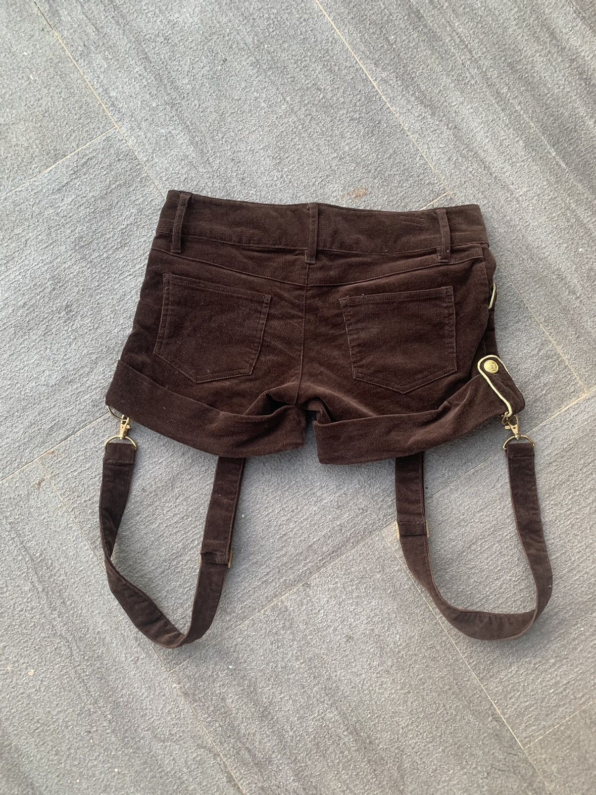 Other Jouer Aux Echecs Corduroy Short Pants Size 30" / US 8 / IT 44 - 2 Thumbnail