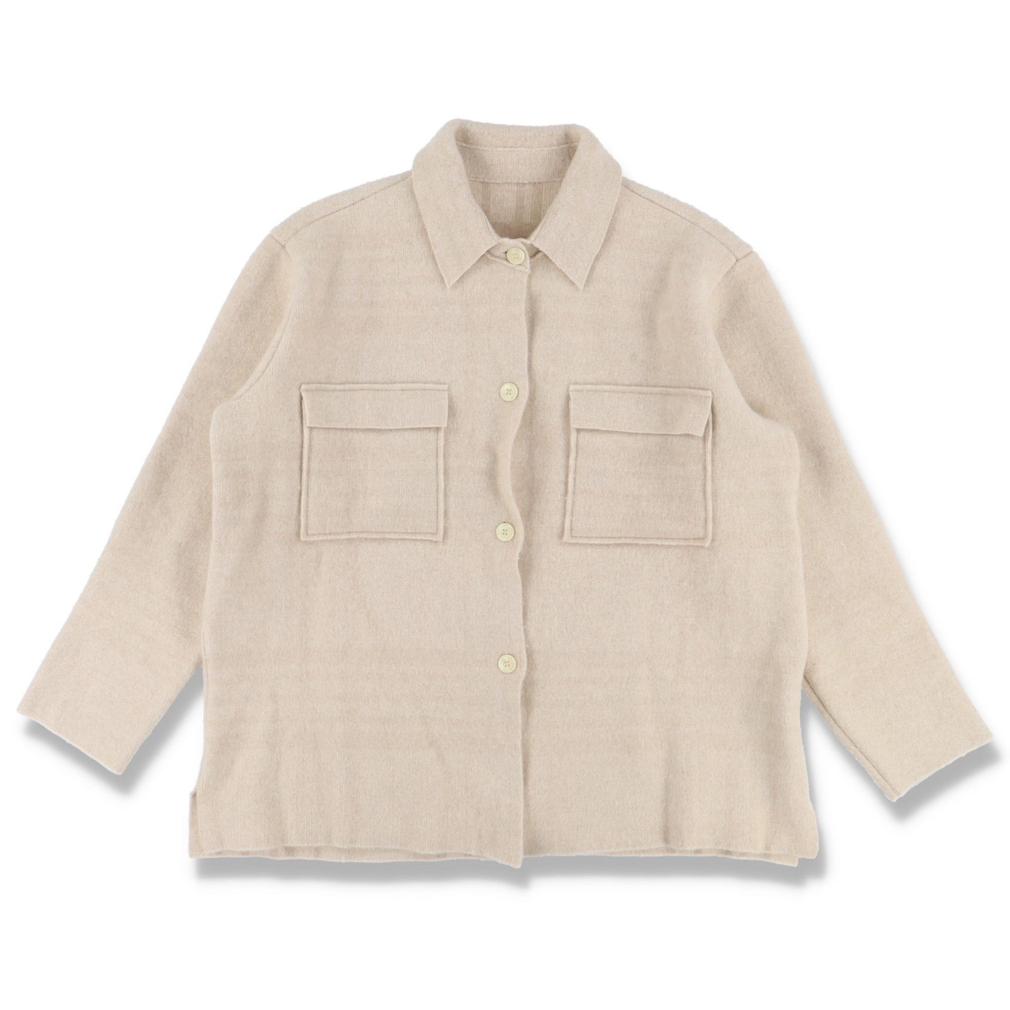 image of Jacquemus Beige Wool Check Overshirt, Women's (Size Small)