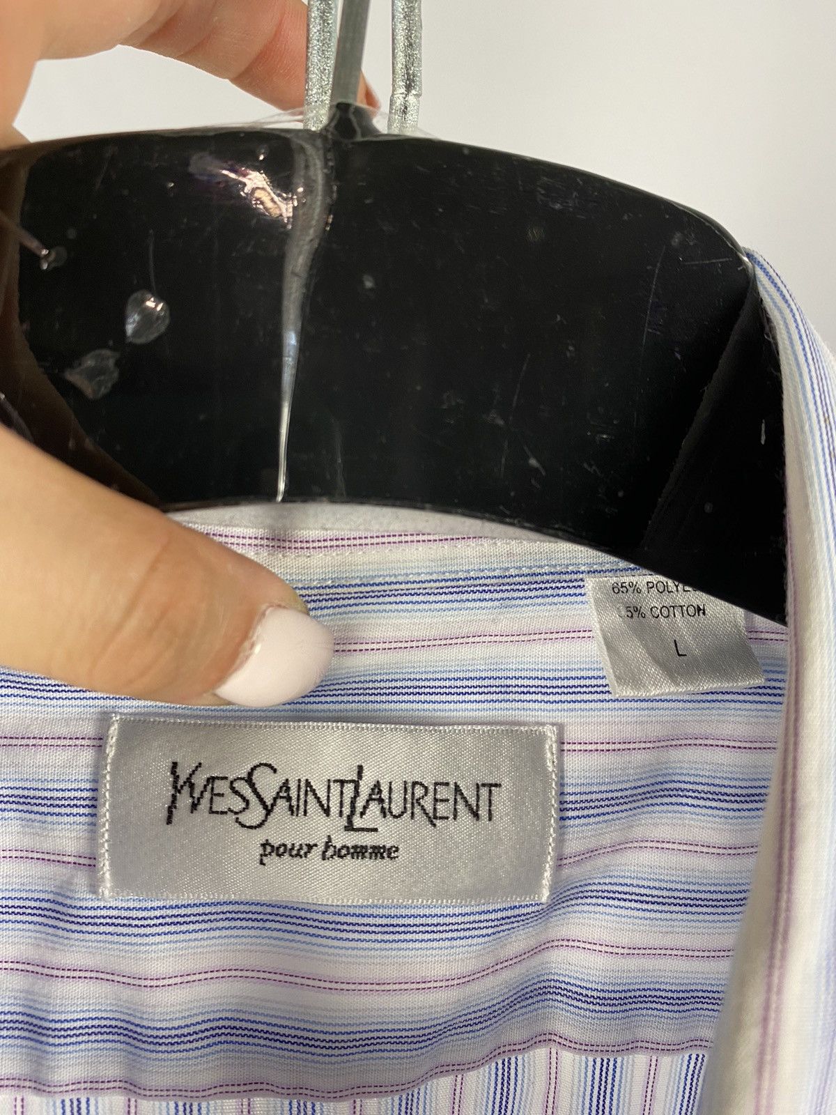Yves Saint Laurent Yves Saints Laurent shirts short sleeve blue size L Size US L / EU 52-54 / 3 - 3 Thumbnail