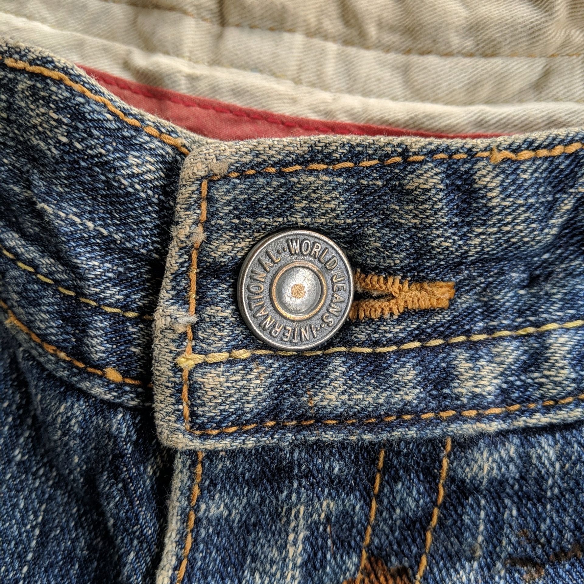 Japanese Brand Vintage Japanese Distressed Faded Denim Jeans Pants W35 Size US 35 - 9 Thumbnail