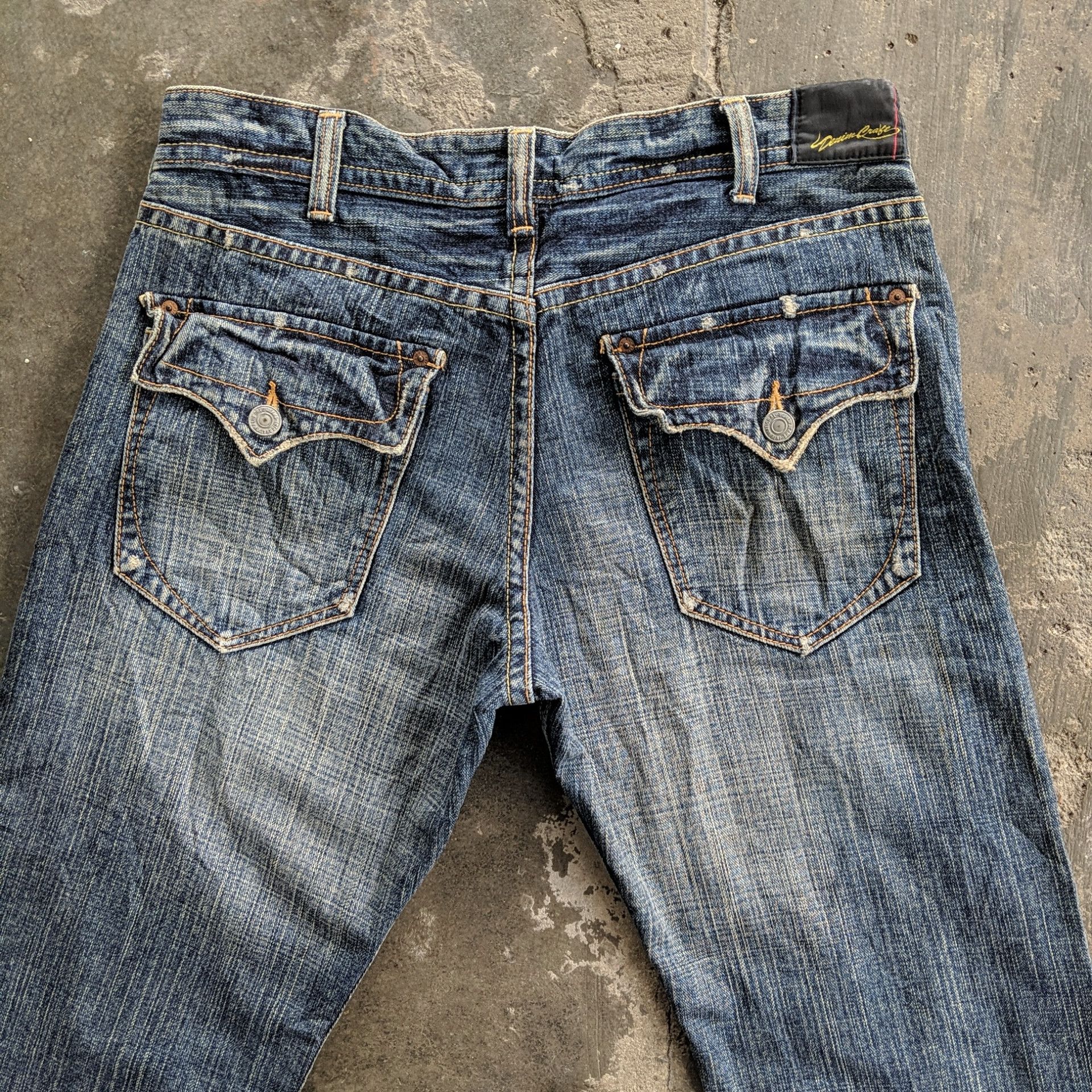 Japanese Brand Vintage Japanese Distressed Faded Denim Jeans Pants W35 Size US 35 - 5 Thumbnail