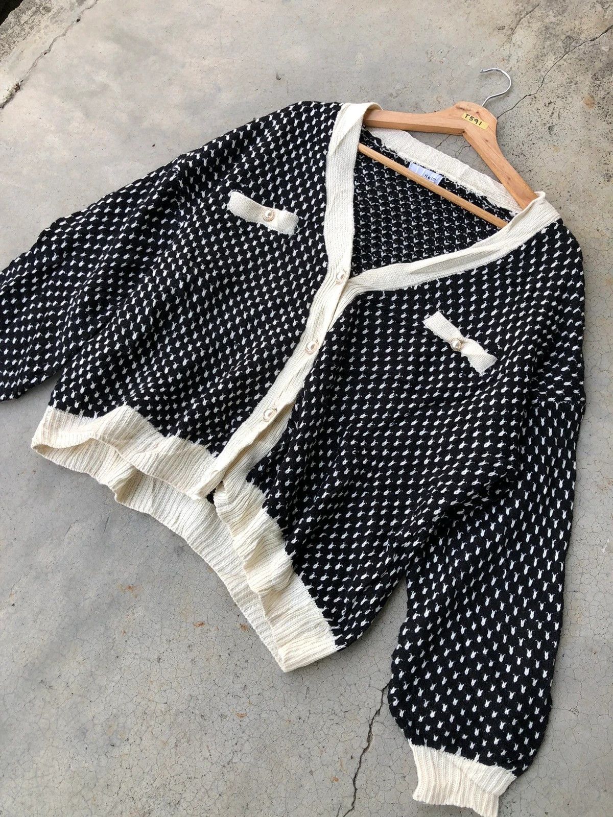 Aran Isles Knitwear 💥Japanesebrand Pullover Monogram Knitting Like Crop Top Size US L / EU 52-54 / 3 - 3 Thumbnail