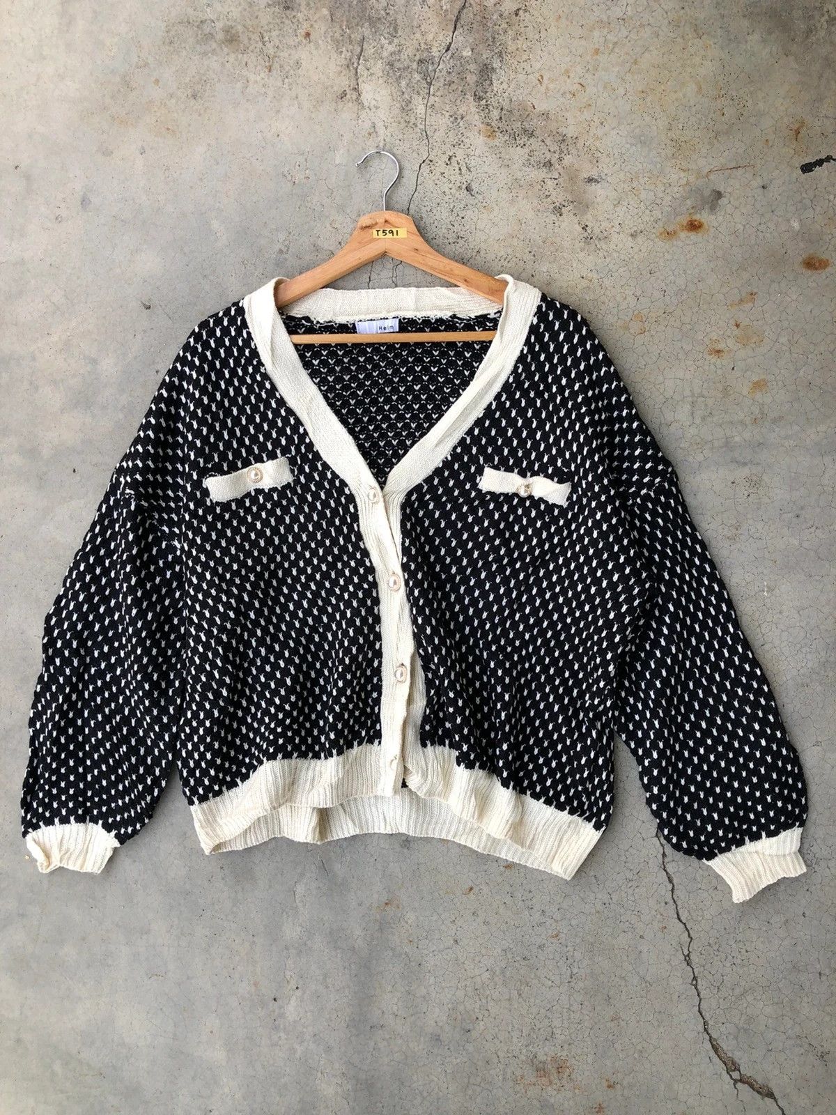 Aran Isles Knitwear 💥Japanesebrand Pullover Monogram Knitting Like Crop Top Size US L / EU 52-54 / 3 - 1 Thumbnail