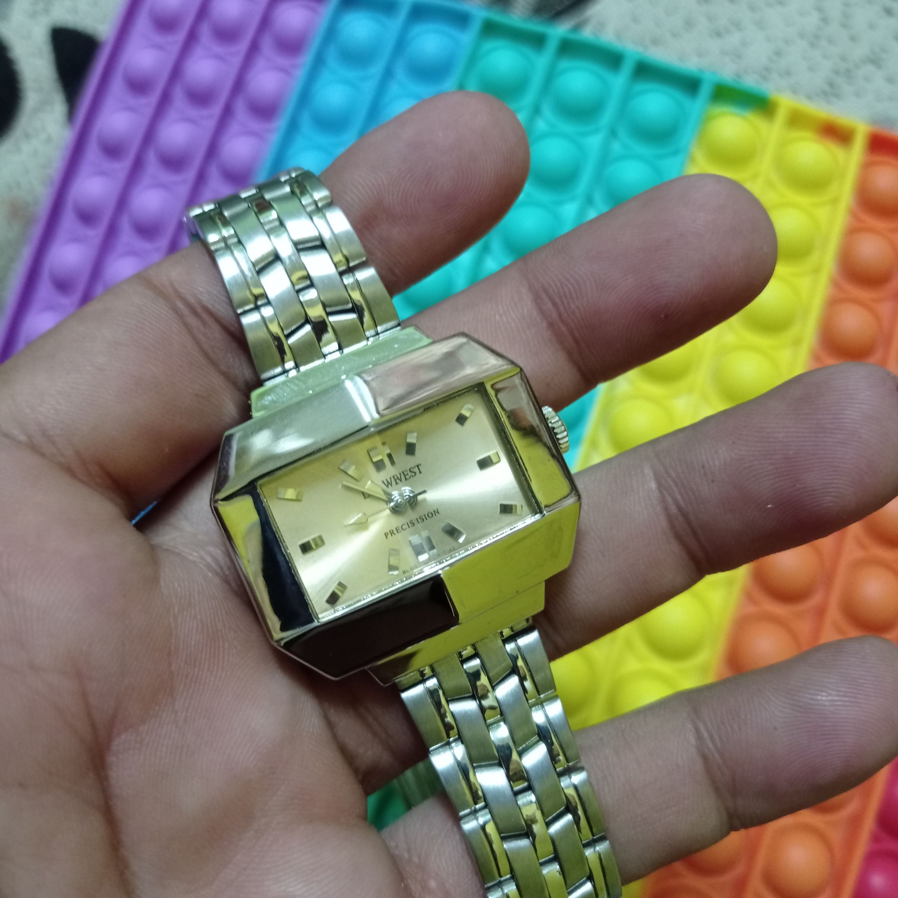 Japanese Brand Retro L.A WEST JAPANESE WATCH (Cutting Glass Shape) Size ONE SIZE - 4 Thumbnail
