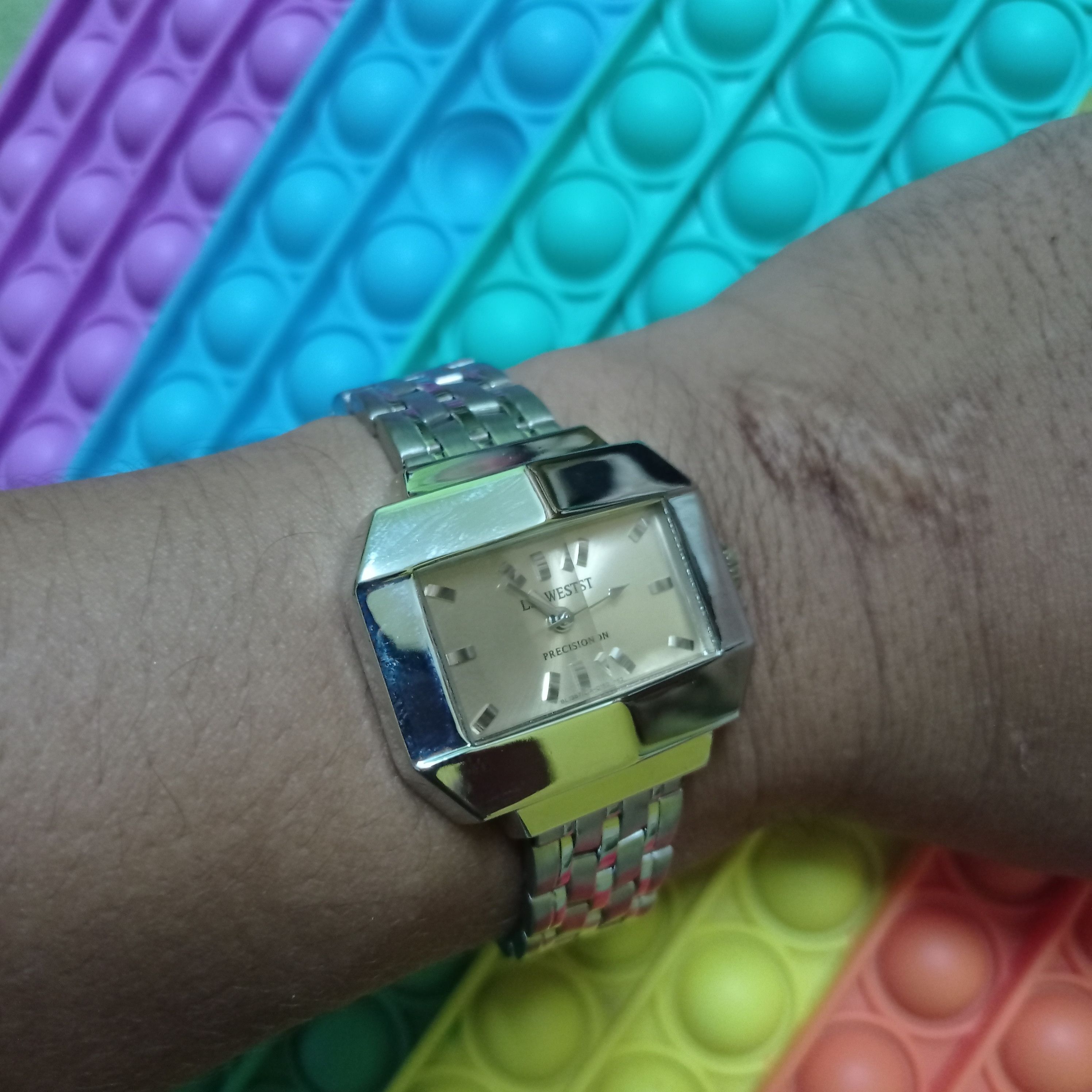 Japanese Brand Retro L.A WEST JAPANESE WATCH (Cutting Glass Shape) Size ONE SIZE - 2 Thumbnail