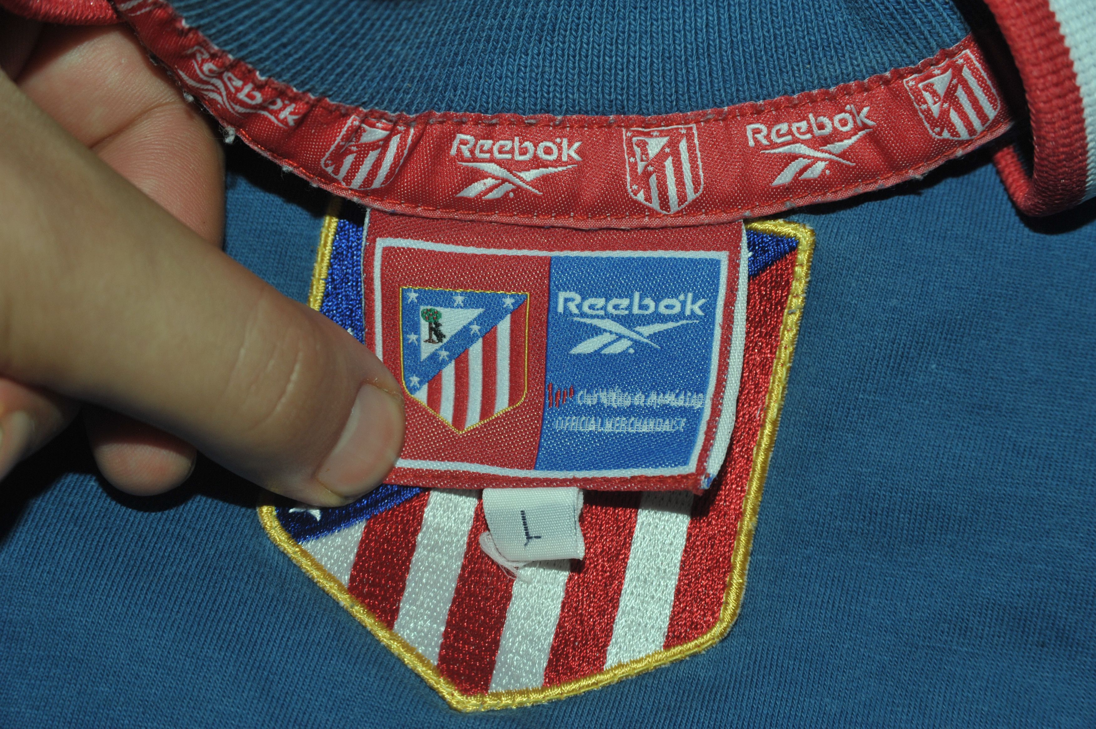 Reebok Vintage 90s Atletico Madrid Reebok T-shirt Size US L / EU 52-54 / 3 - 3 Thumbnail