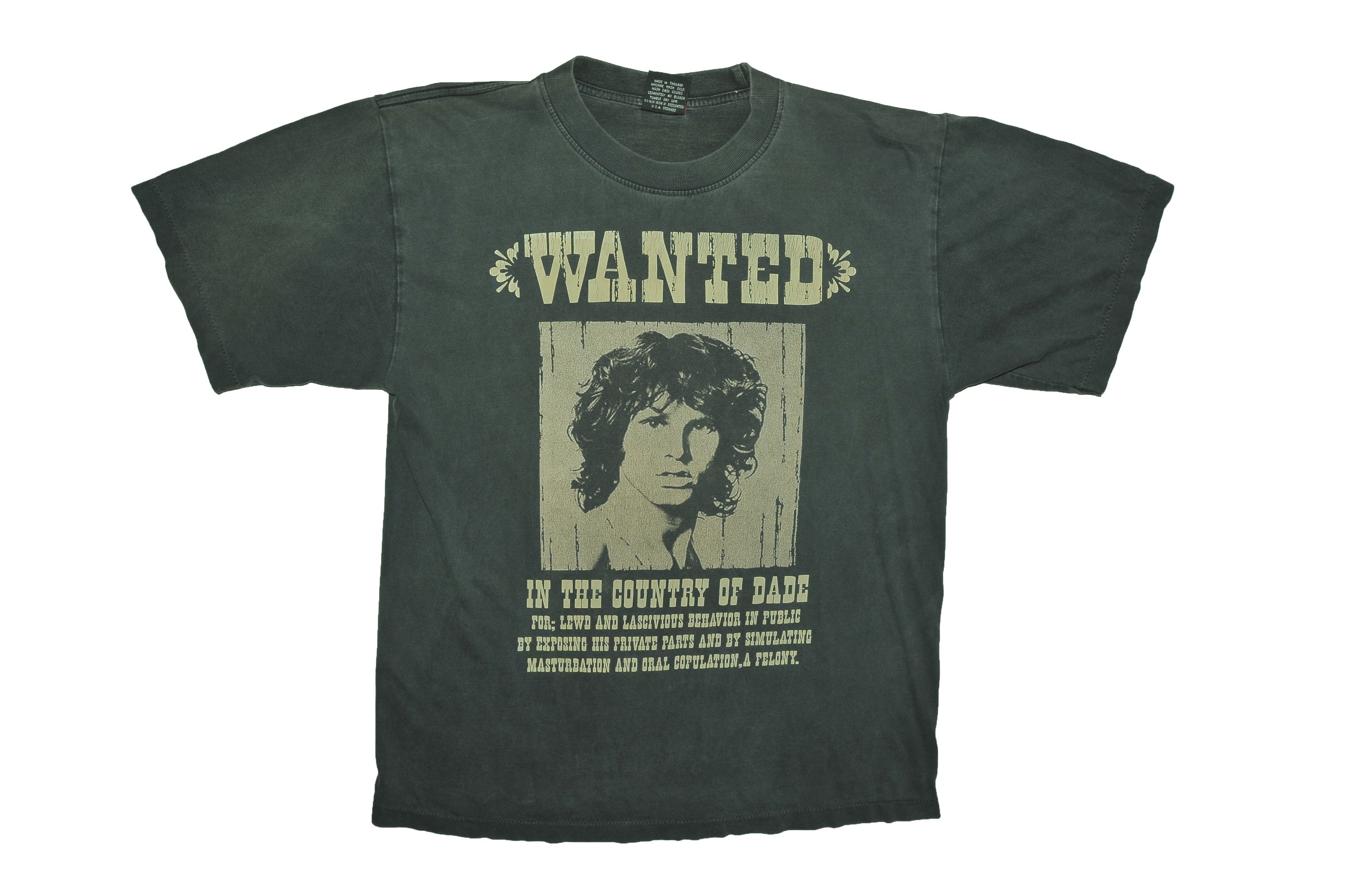Vintage Vintage 90's The Doors Wanted T-shirt Size US L / EU 52-54 / 3 - 1 Thumbnail