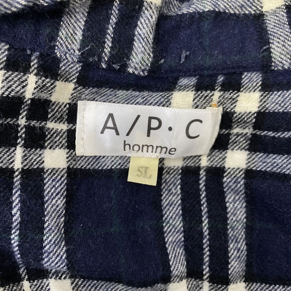 Vintage APC HOMME France Brand Check Tartan Button Up Long Sleeve Size US XXL / EU 58 / 5 - 3 Thumbnail