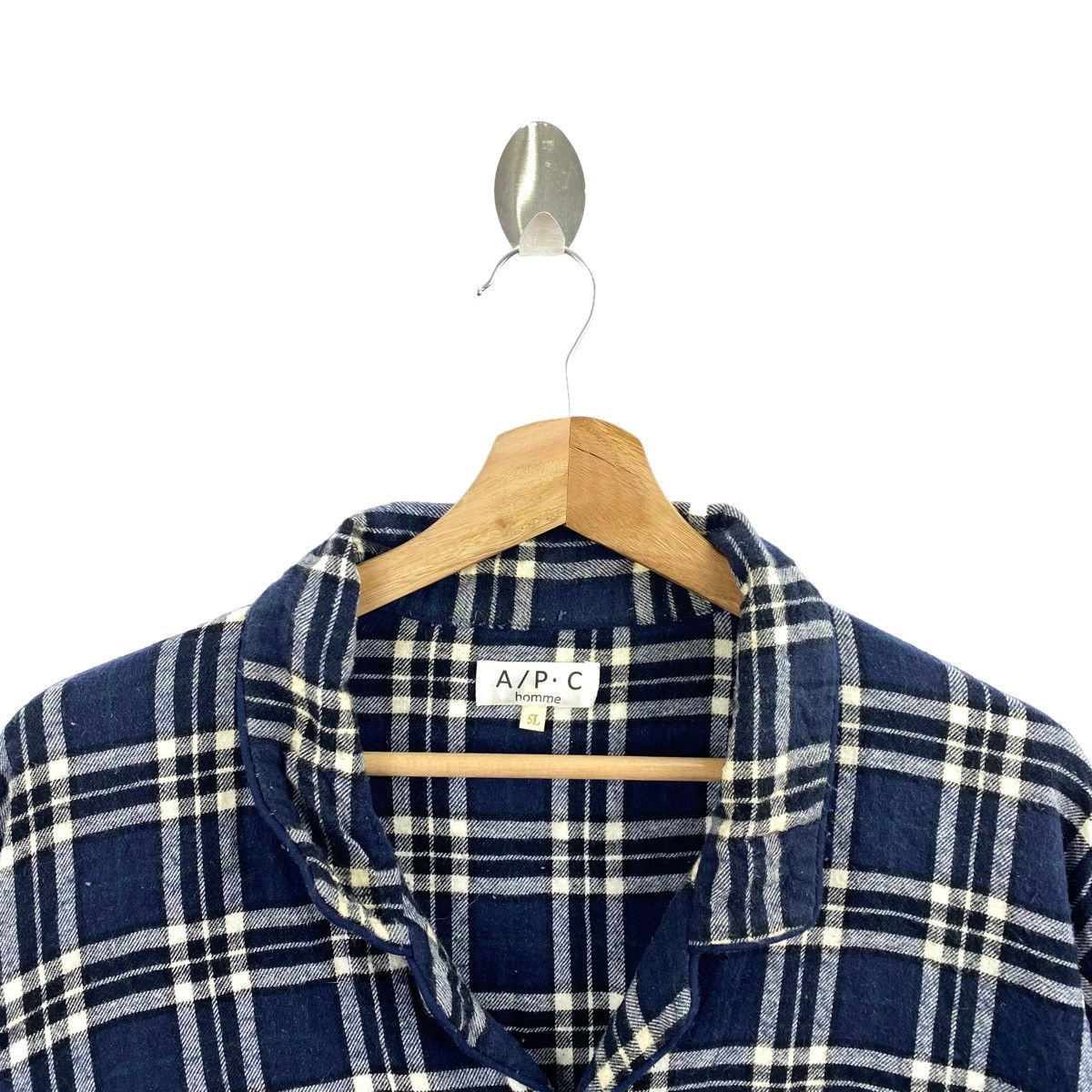 Vintage APC HOMME France Brand Check Tartan Button Up Long Sleeve Size US XXL / EU 58 / 5 - 2 Thumbnail
