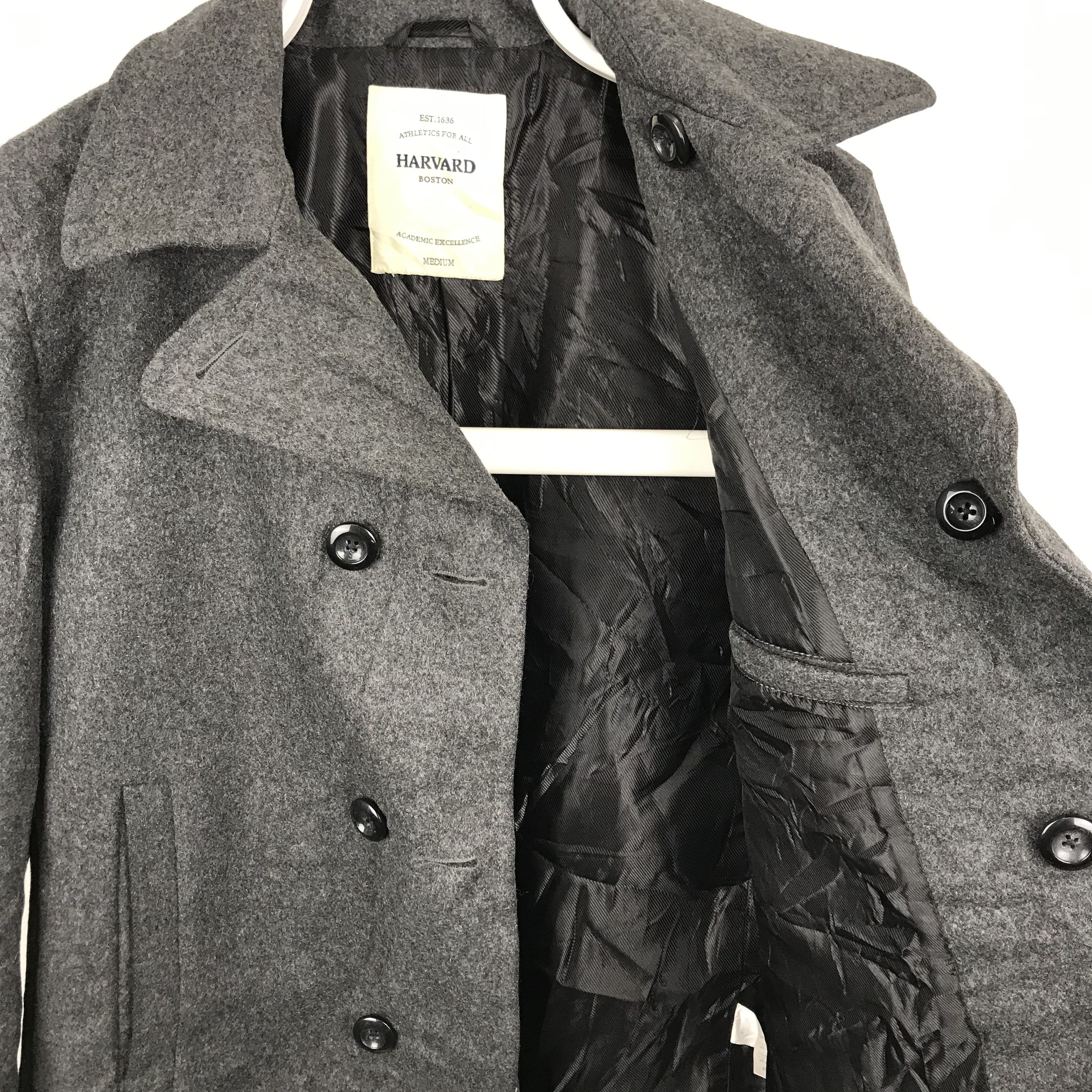 Other Z176 HARVARD BOSTON LONGCOAT WOOL WINTER JACKET Size US M / EU 48-50 / 2 - 4 Thumbnail