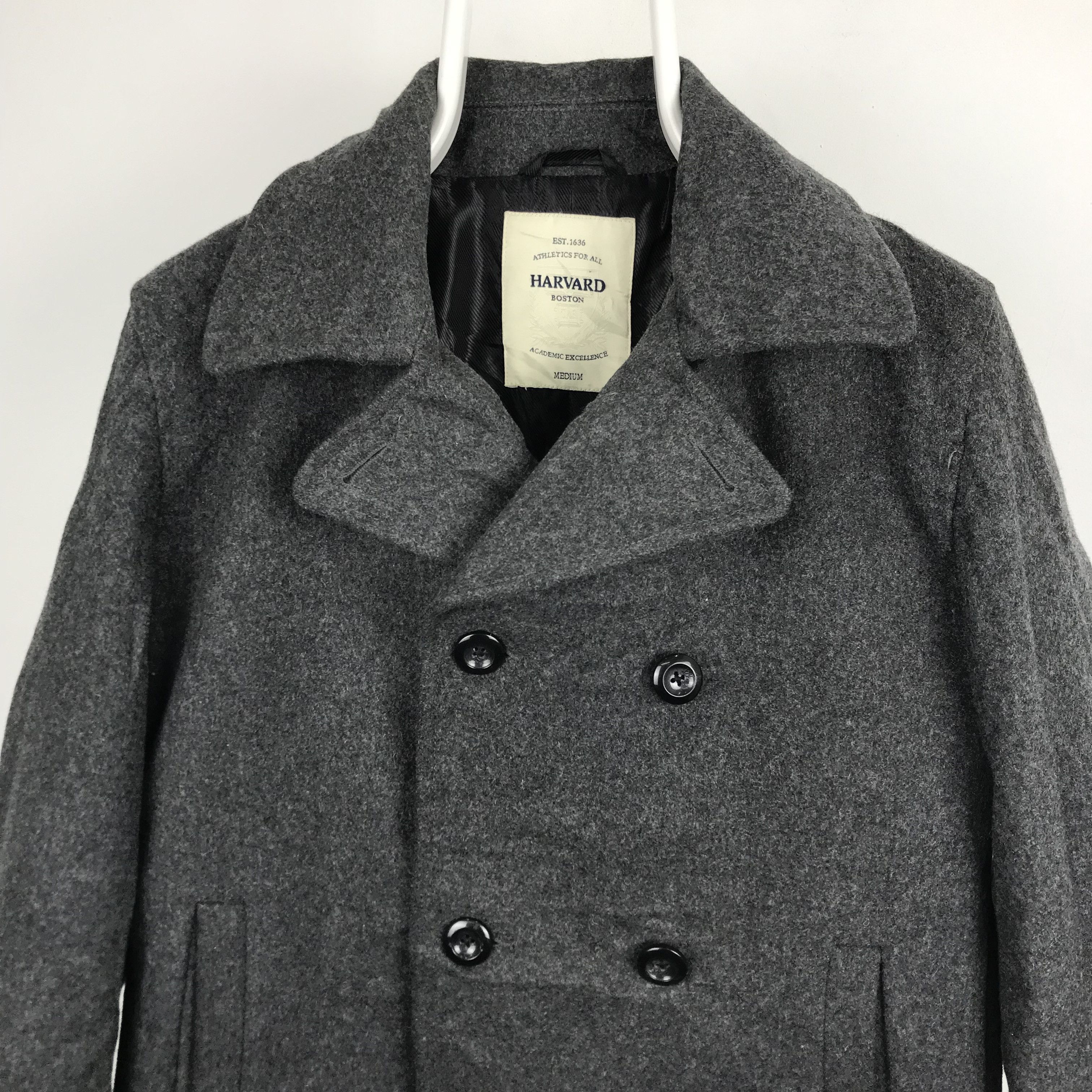 Other Z176 HARVARD BOSTON LONGCOAT WOOL WINTER JACKET Size US M / EU 48-50 / 2 - 2 Thumbnail
