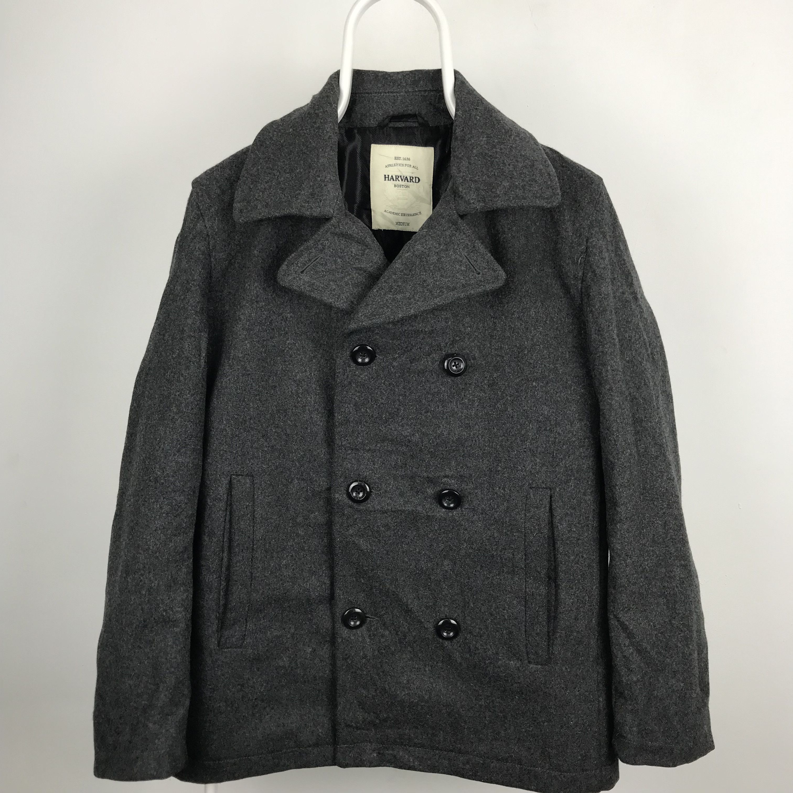 Other Z176 HARVARD BOSTON LONGCOAT WOOL WINTER JACKET Size US M / EU 48-50 / 2 - 1 Thumbnail